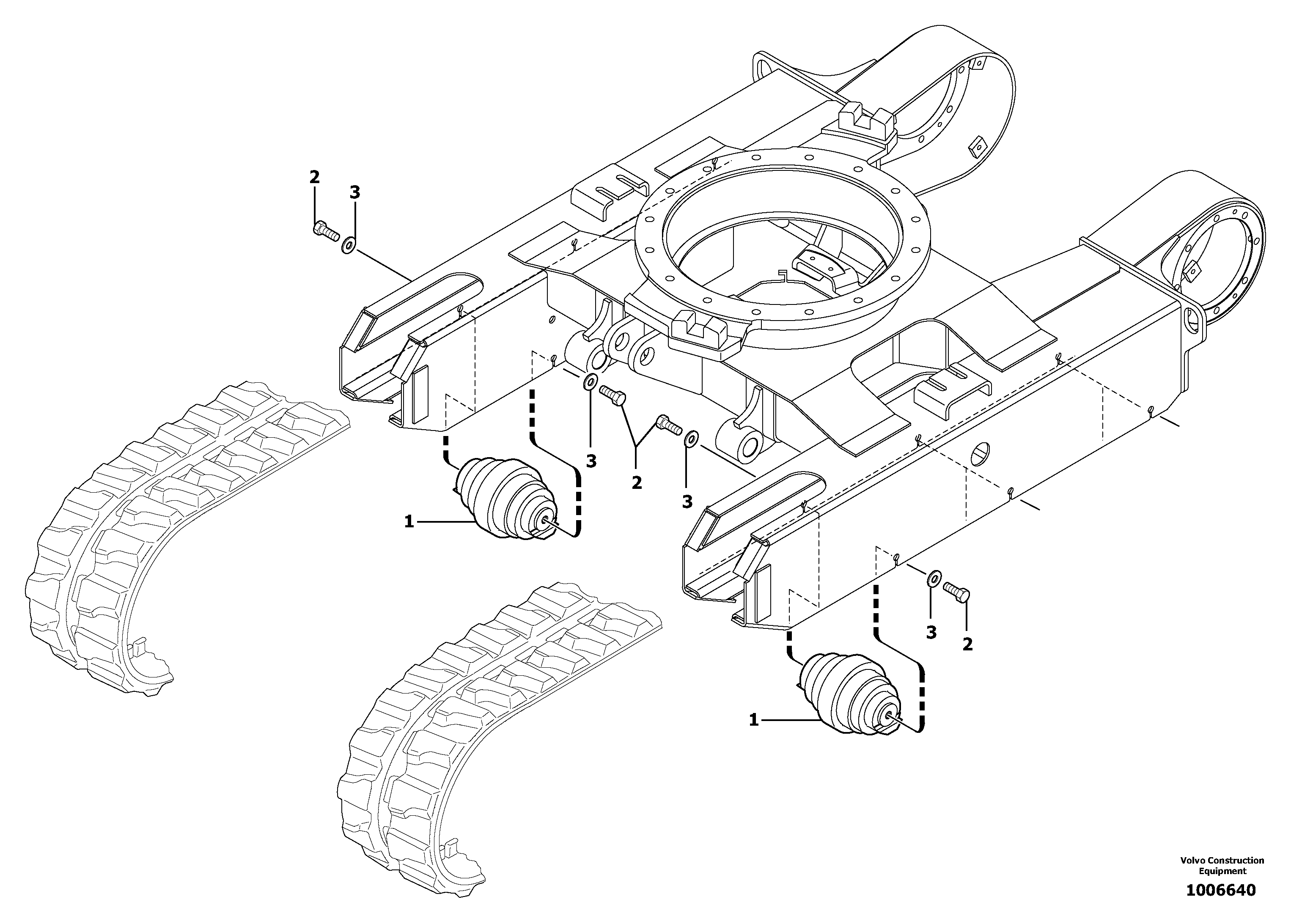 Lower roller ( rubber tracks ) — volvo parts diagram