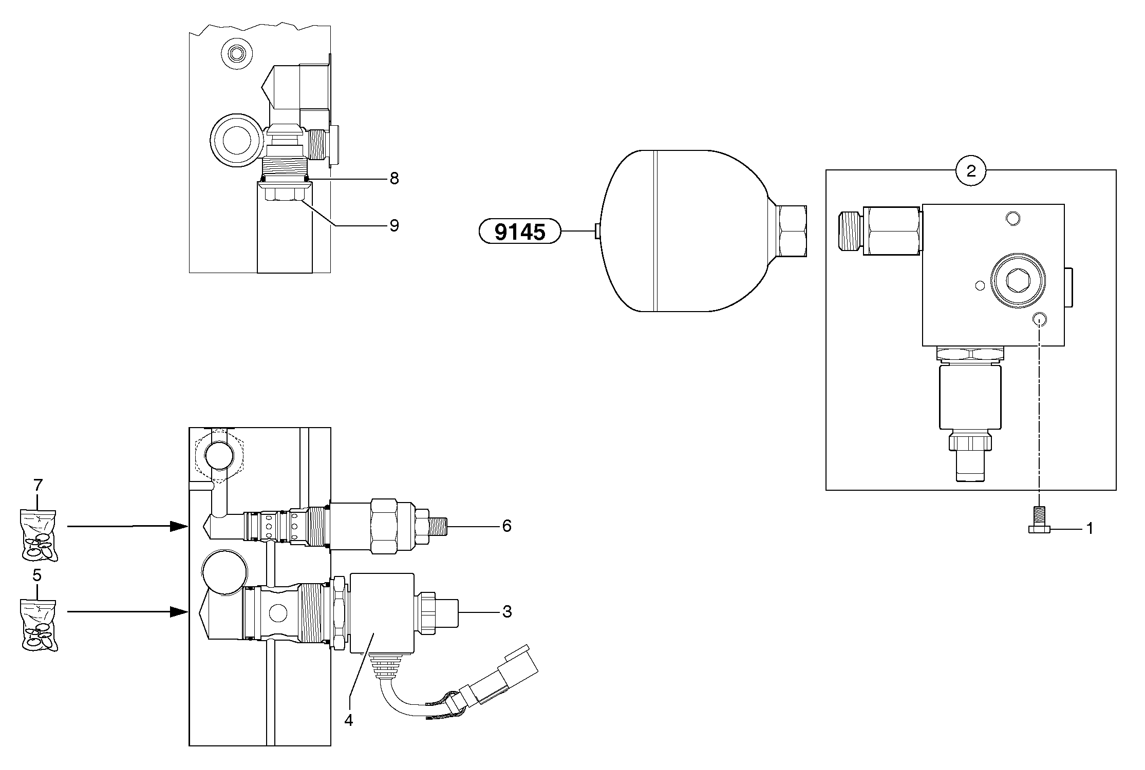 Accumulator / electrovalve — volvo parts diagram