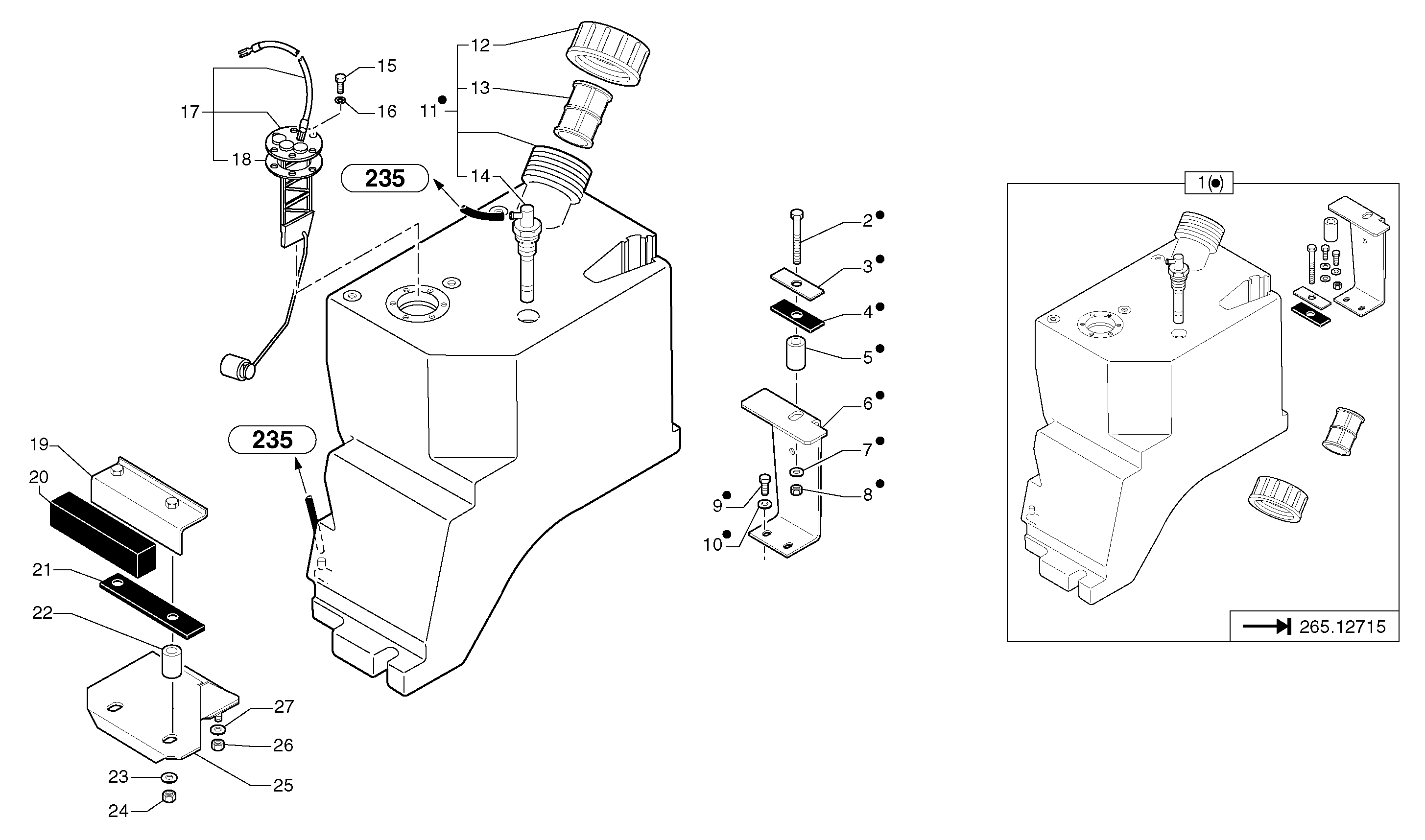 Gas-oil tank — volvo parts diagram