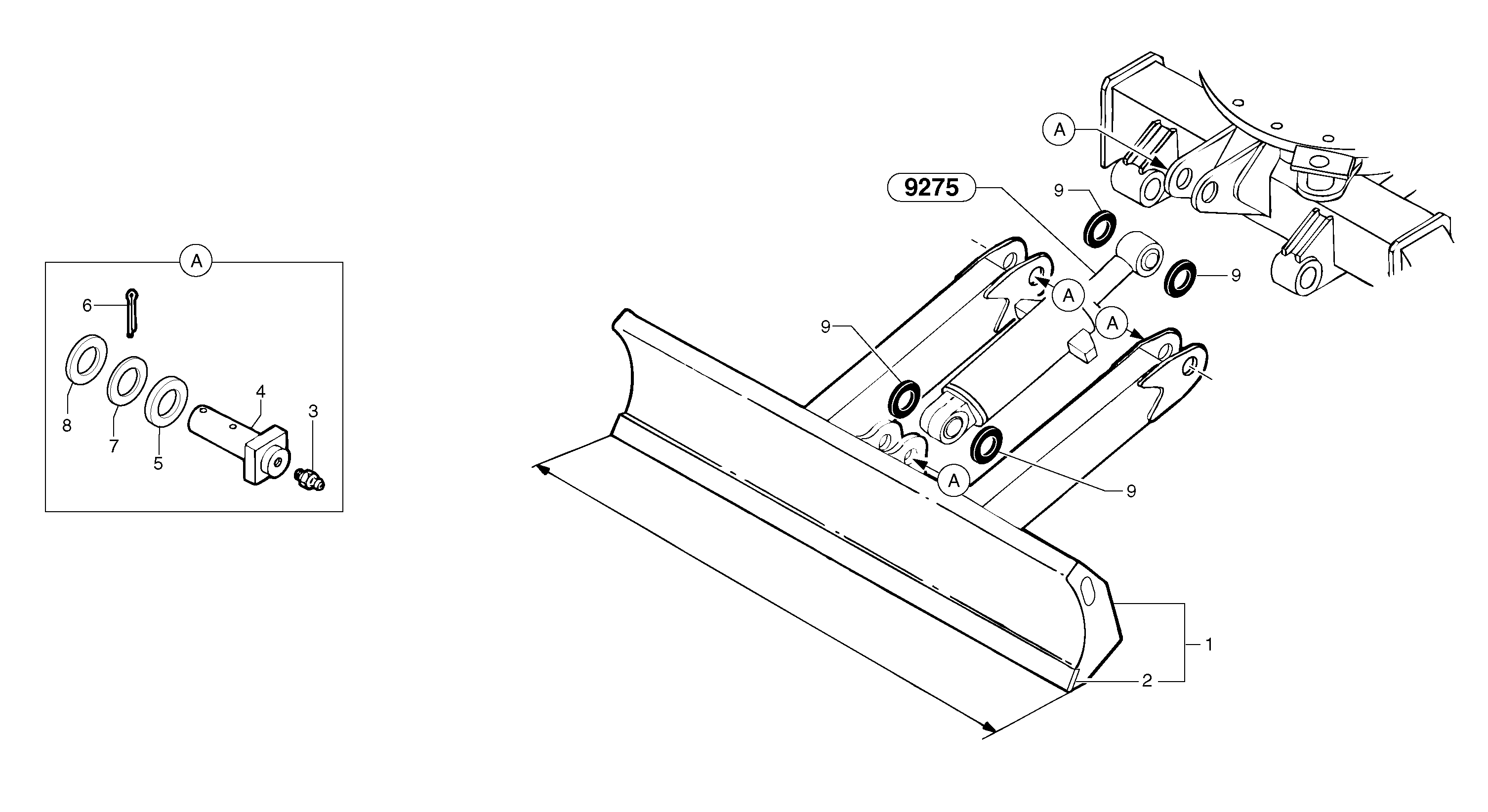 Dozer blade — volvo parts diagram