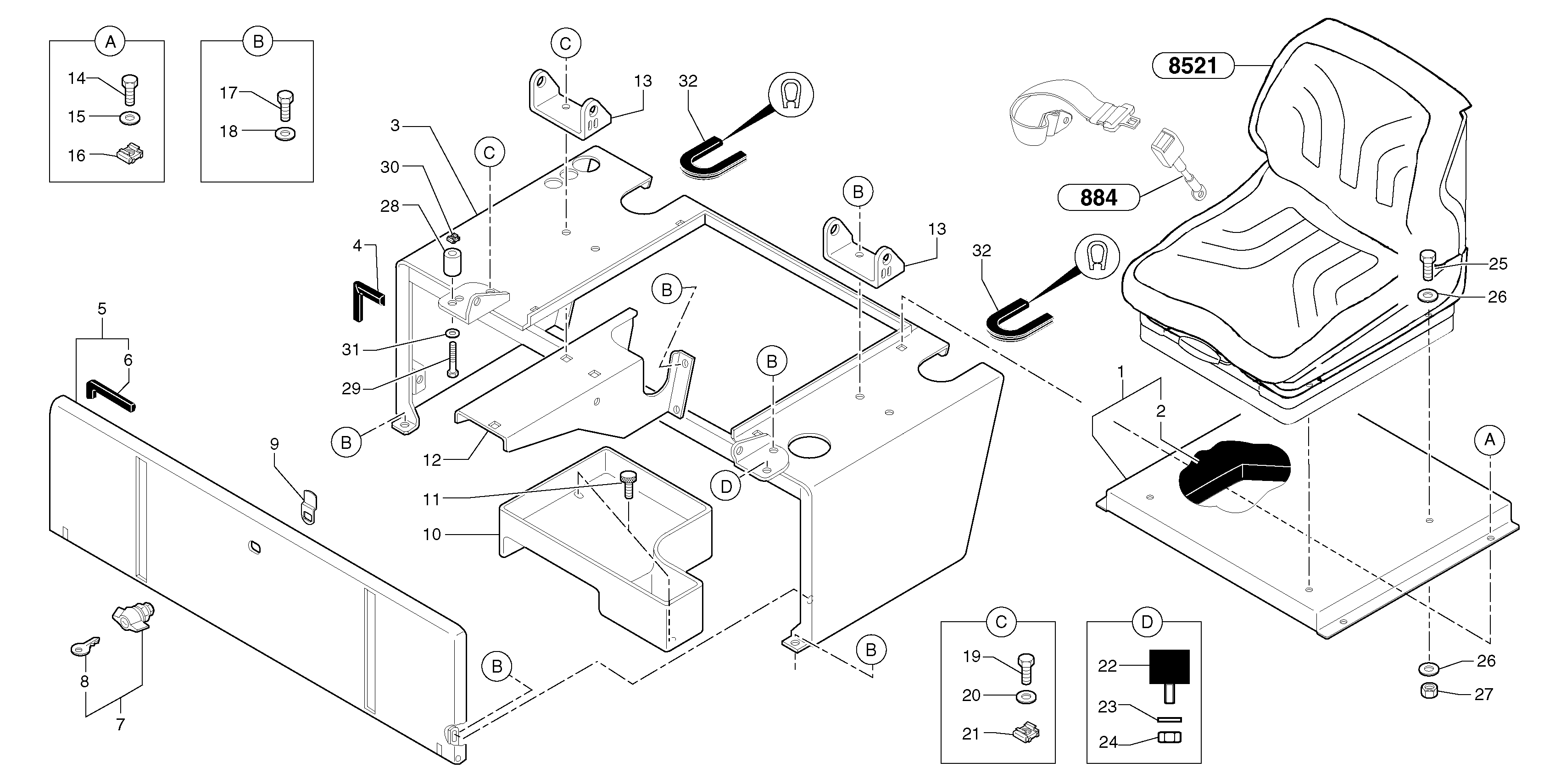 Operator's station : plating / cab — volvo parts diagram