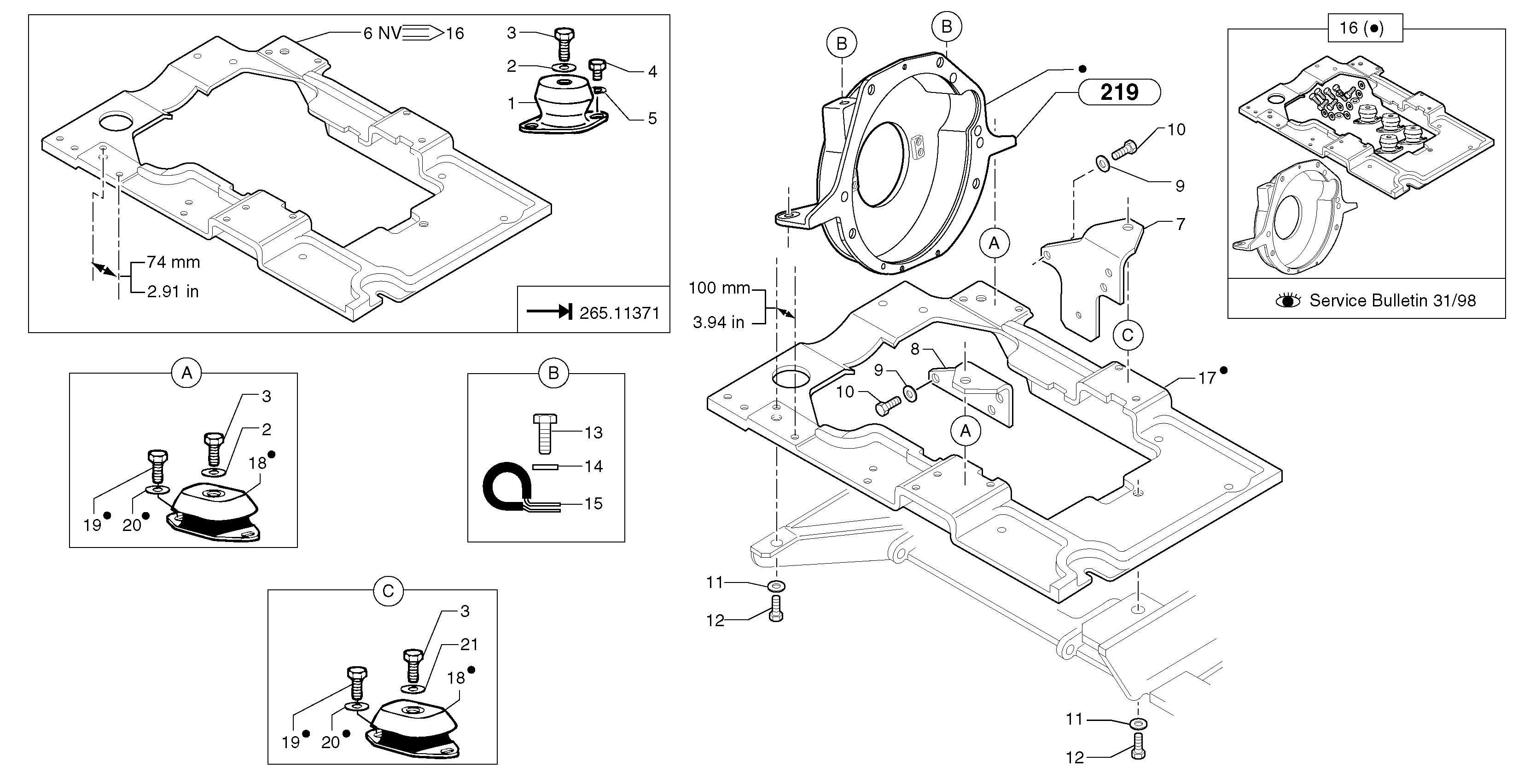 Engine mounts — volvo parts diagram