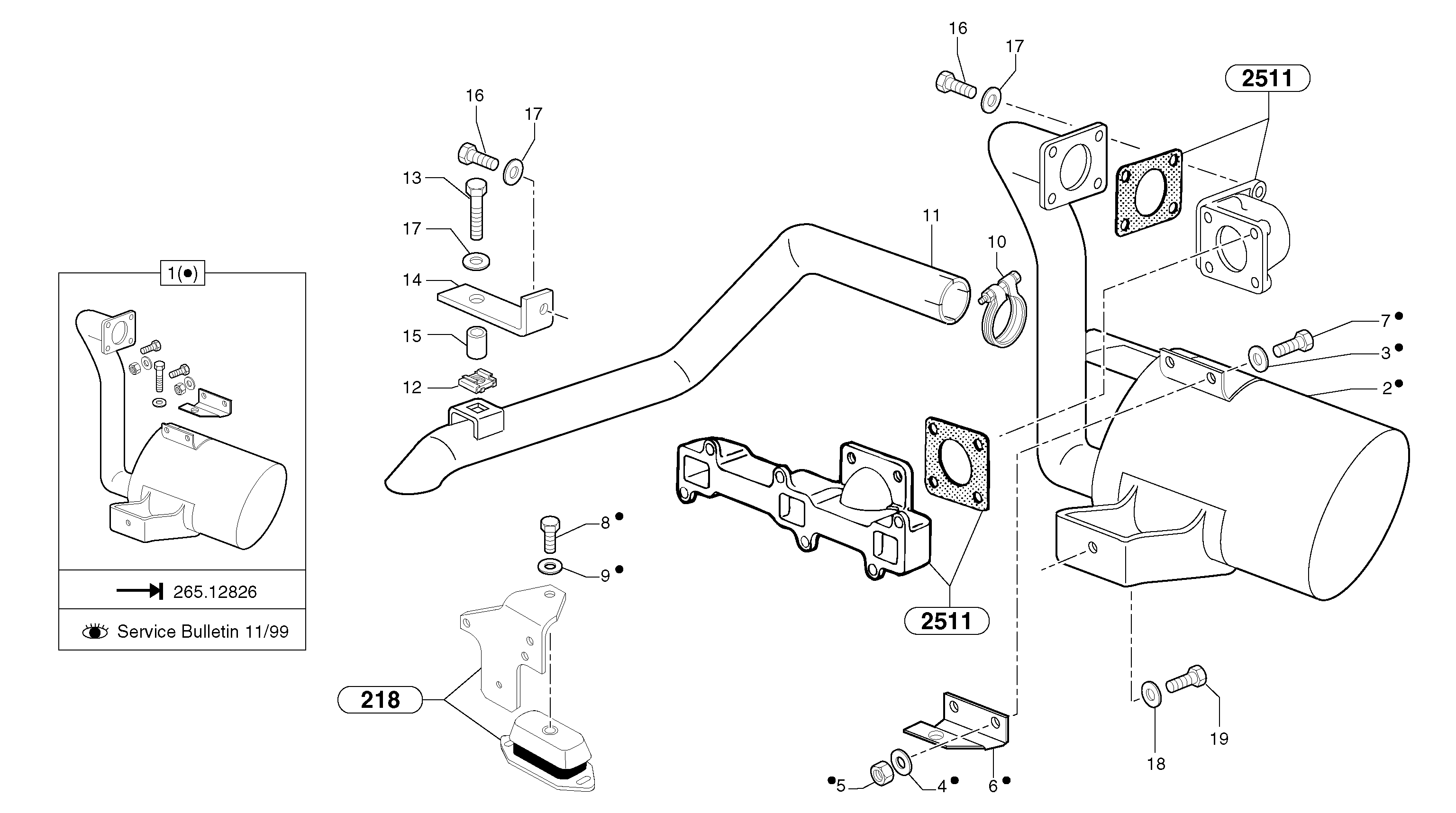 Muffler — volvo parts diagram