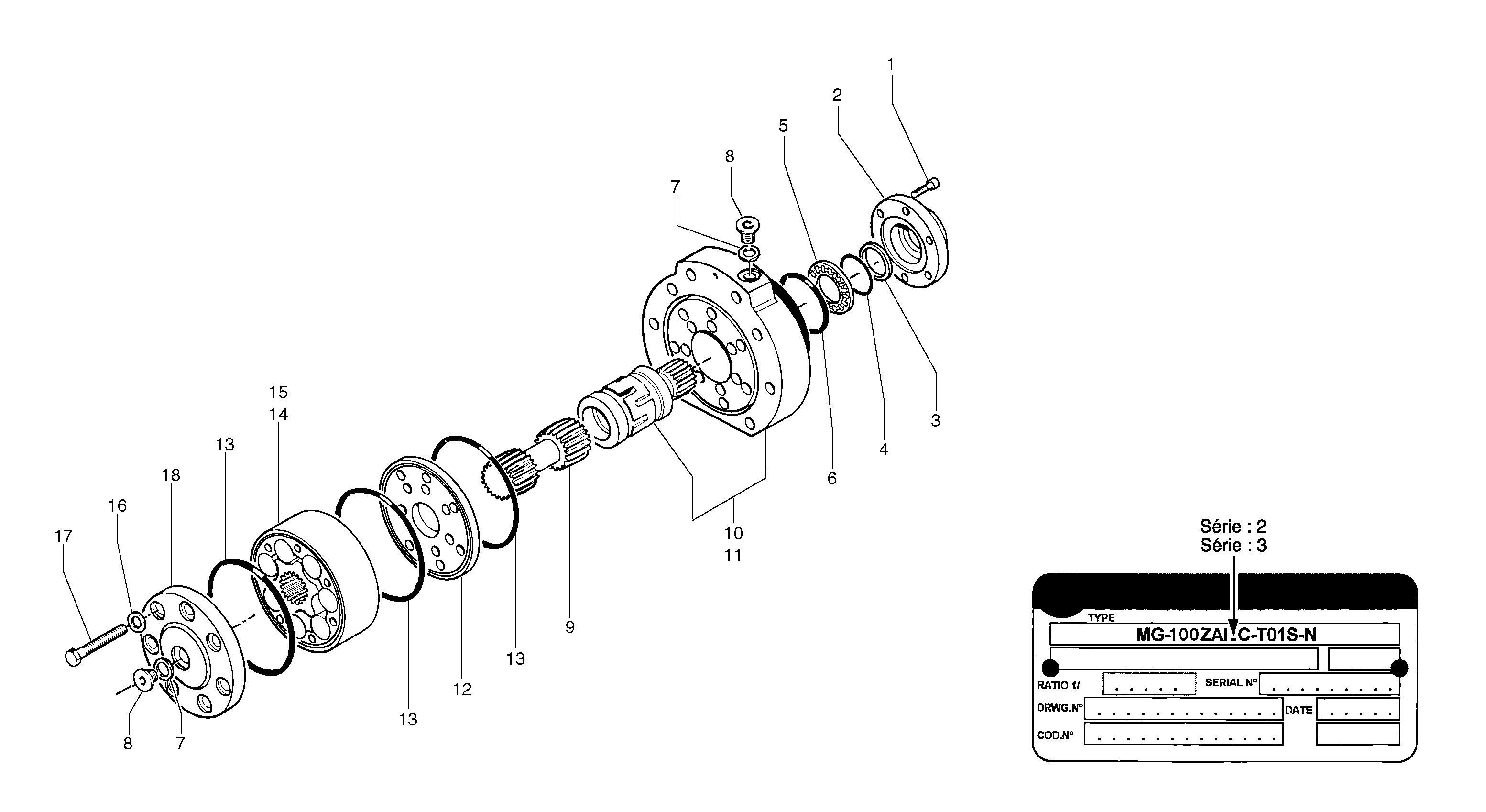 Hydraulic travelling motor — volvo parts diagram