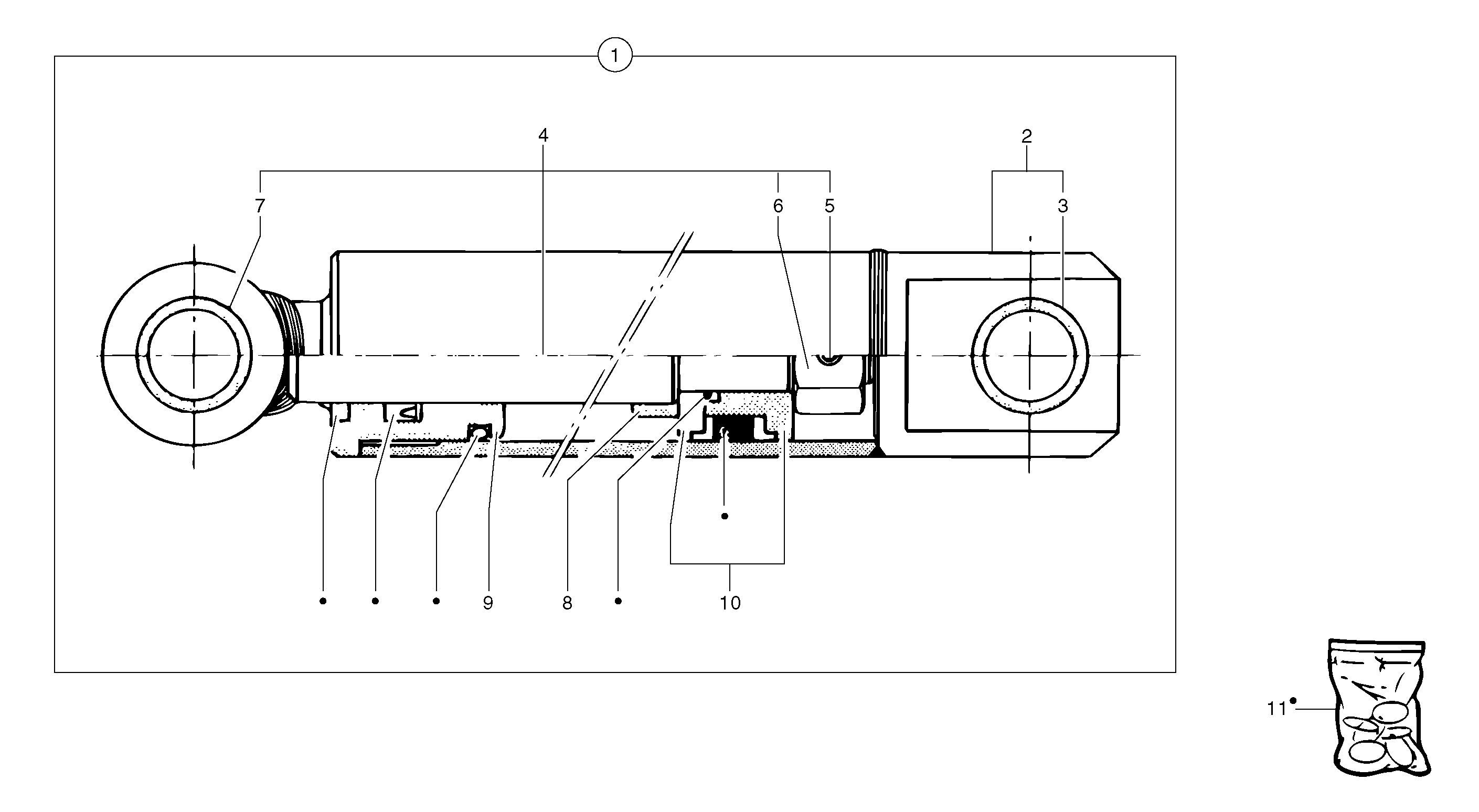 Telescopic arm cylinder — volvo parts diagram