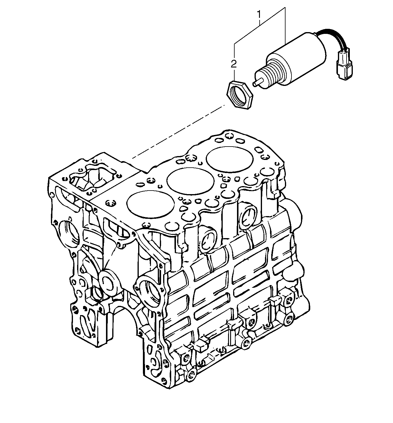 Engine stop electromagnet — volvo parts diagram