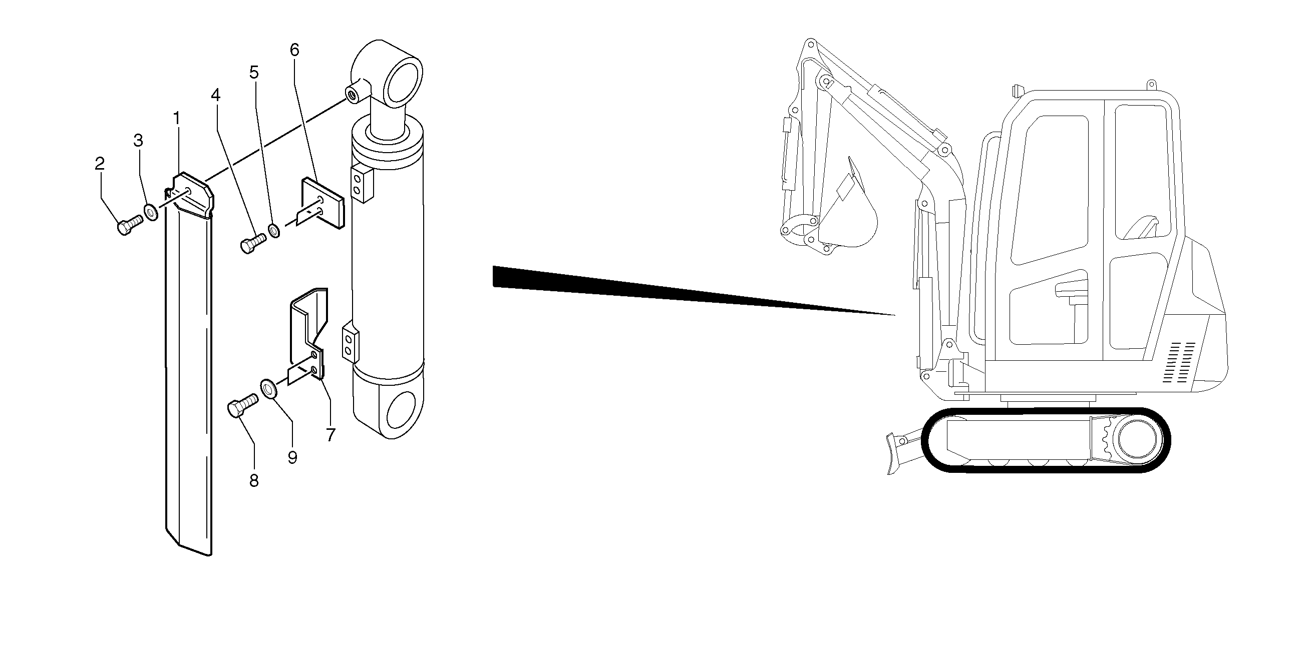 Cylinder rod protection — volvo parts diagram