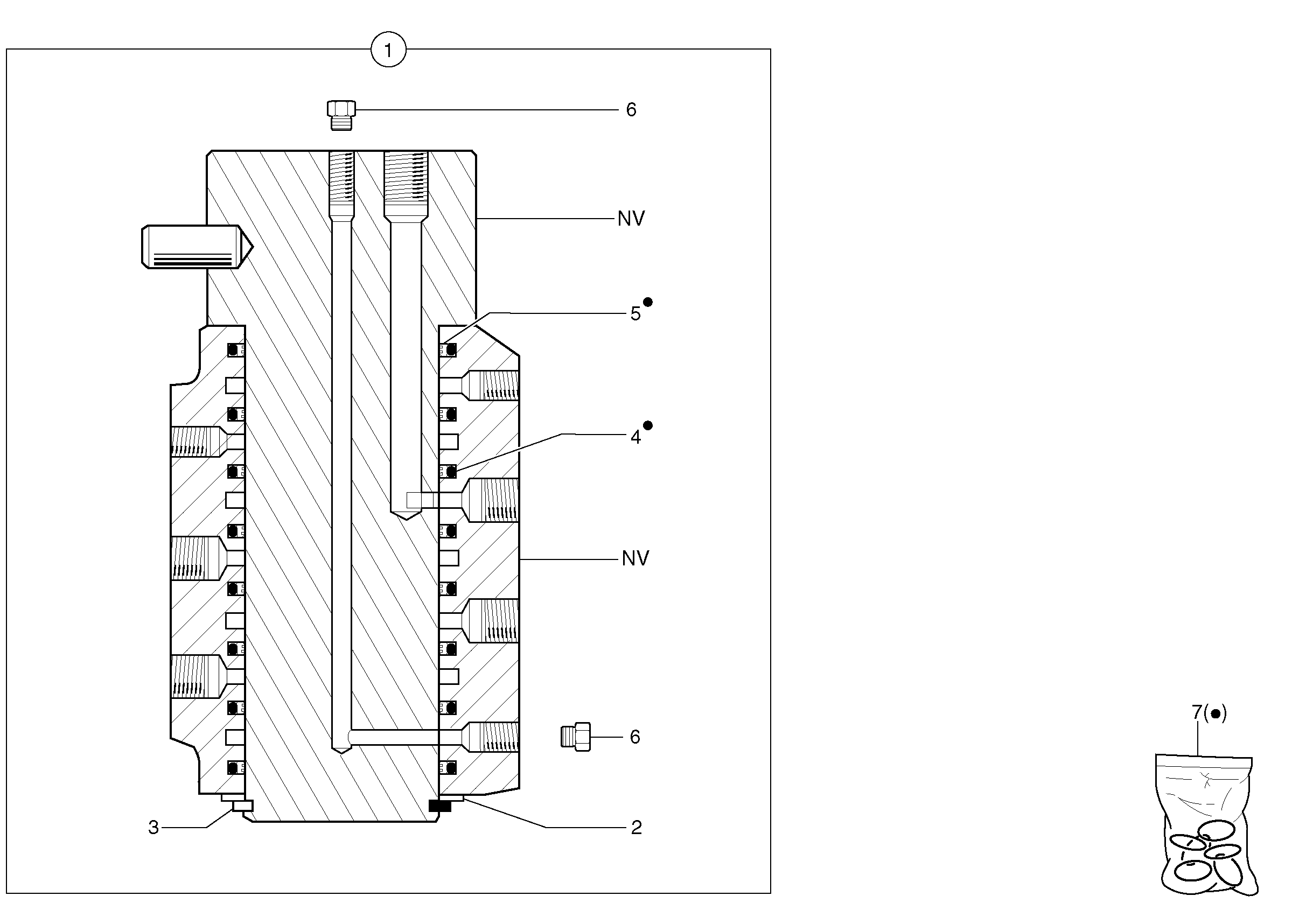 Swivel joint  S/N16843,S/N16844 — volvo parts diagram