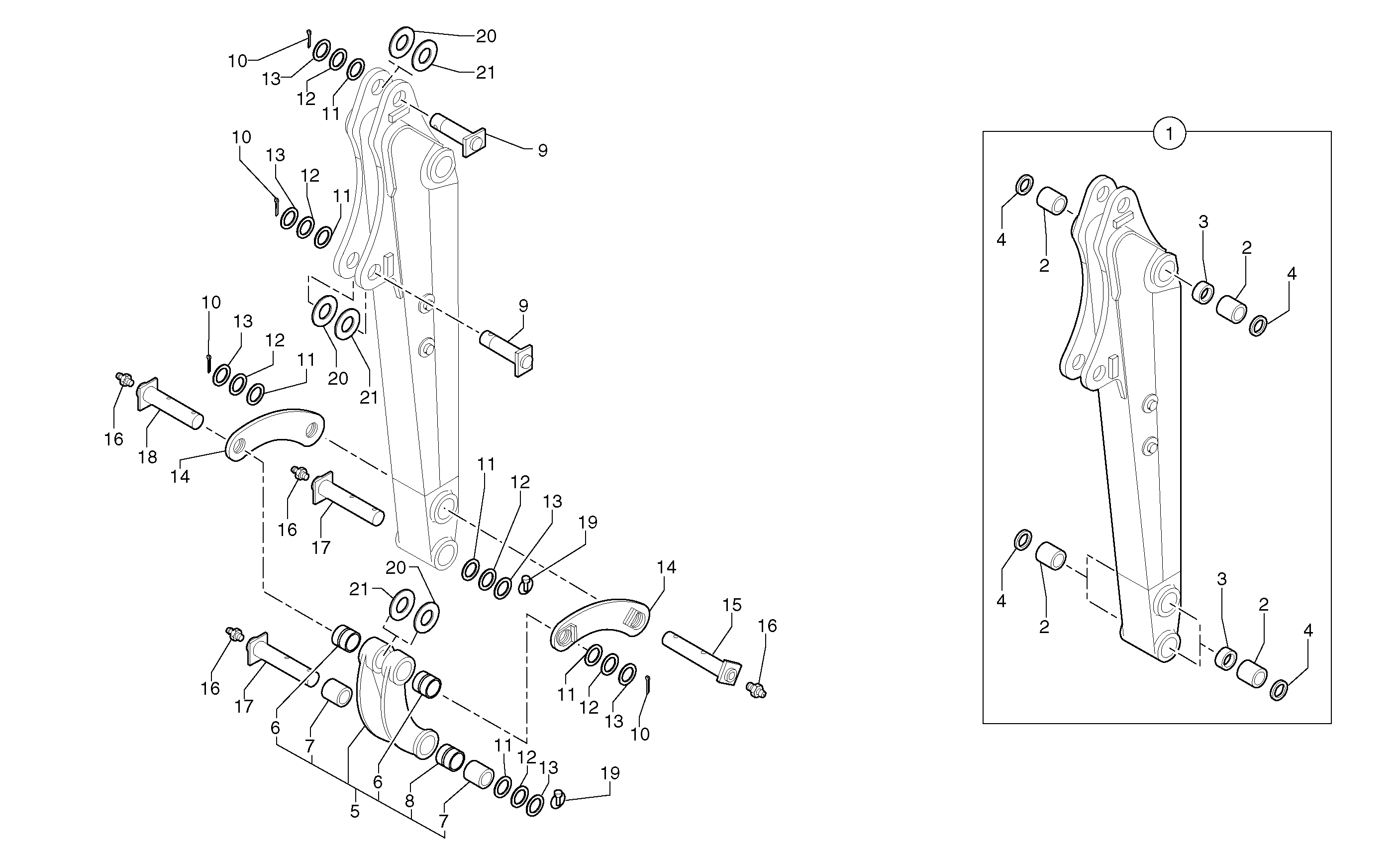 Dipper arm — volvo parts diagram