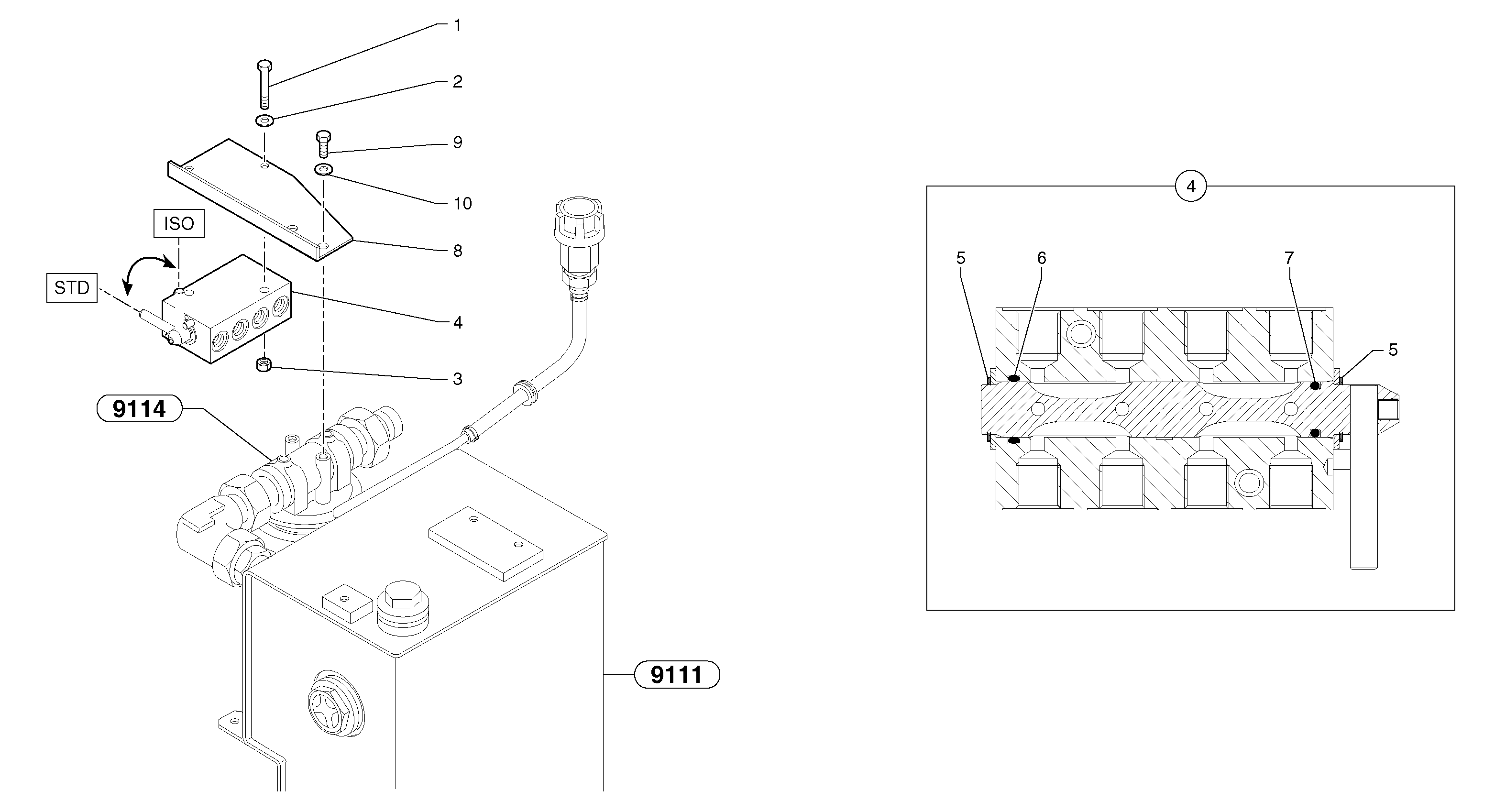 Std or Iso equipment control selector switch (us) — volvo parts diagram