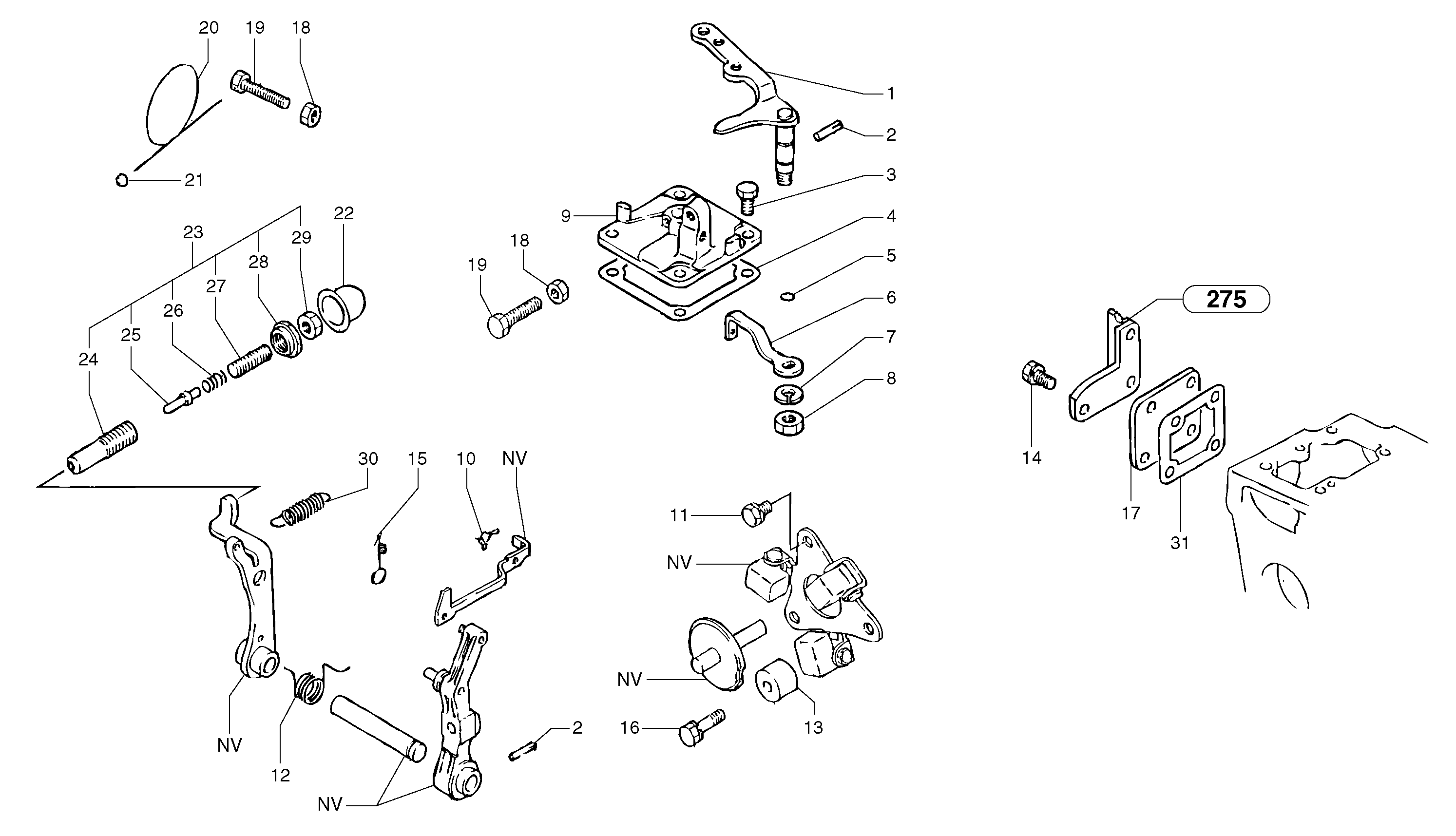 Engine injection pump control  L3E2-63ESA,ENG 65215 - — volvo parts diagram