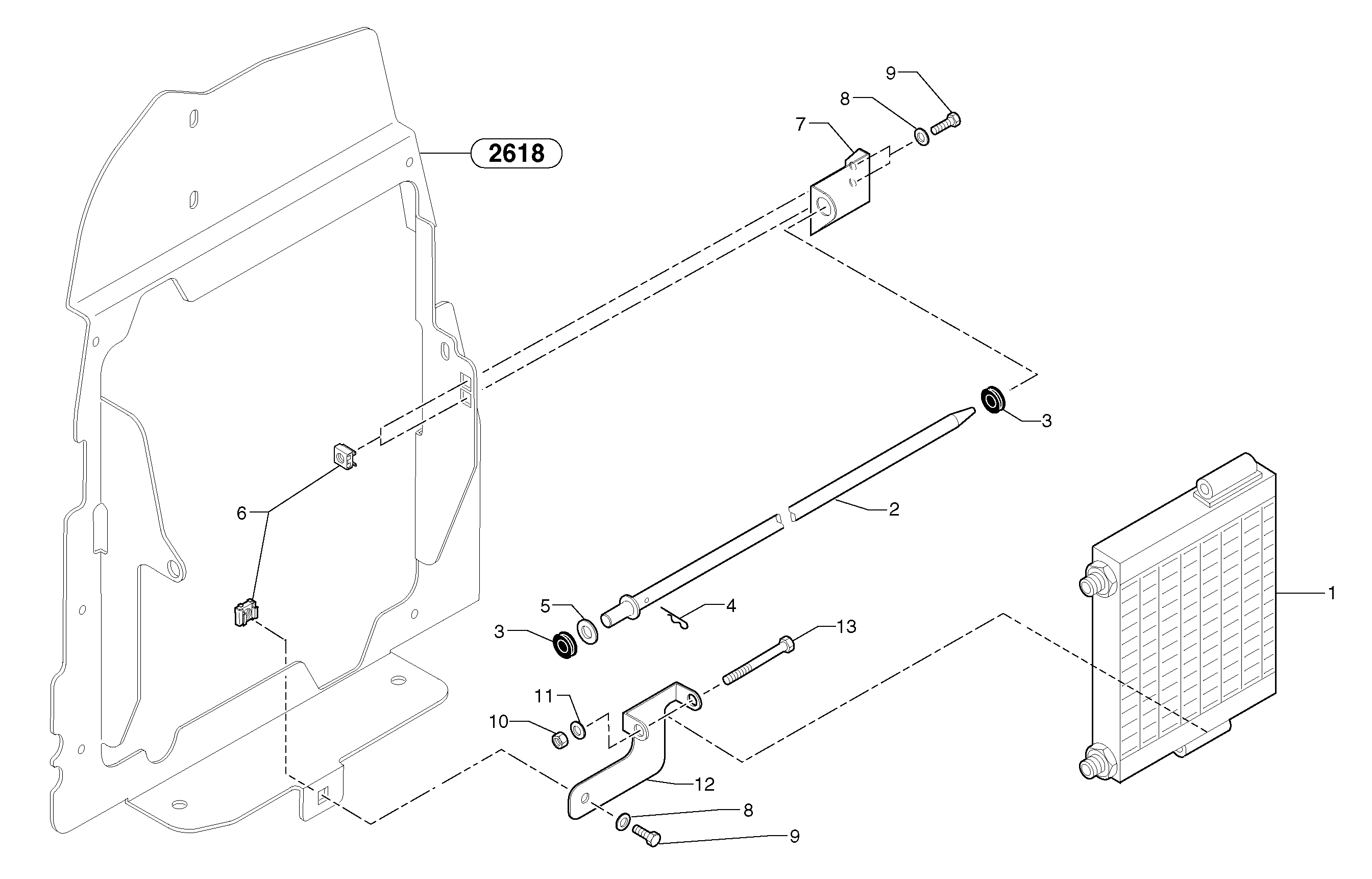 Oil cooler — volvo parts diagram