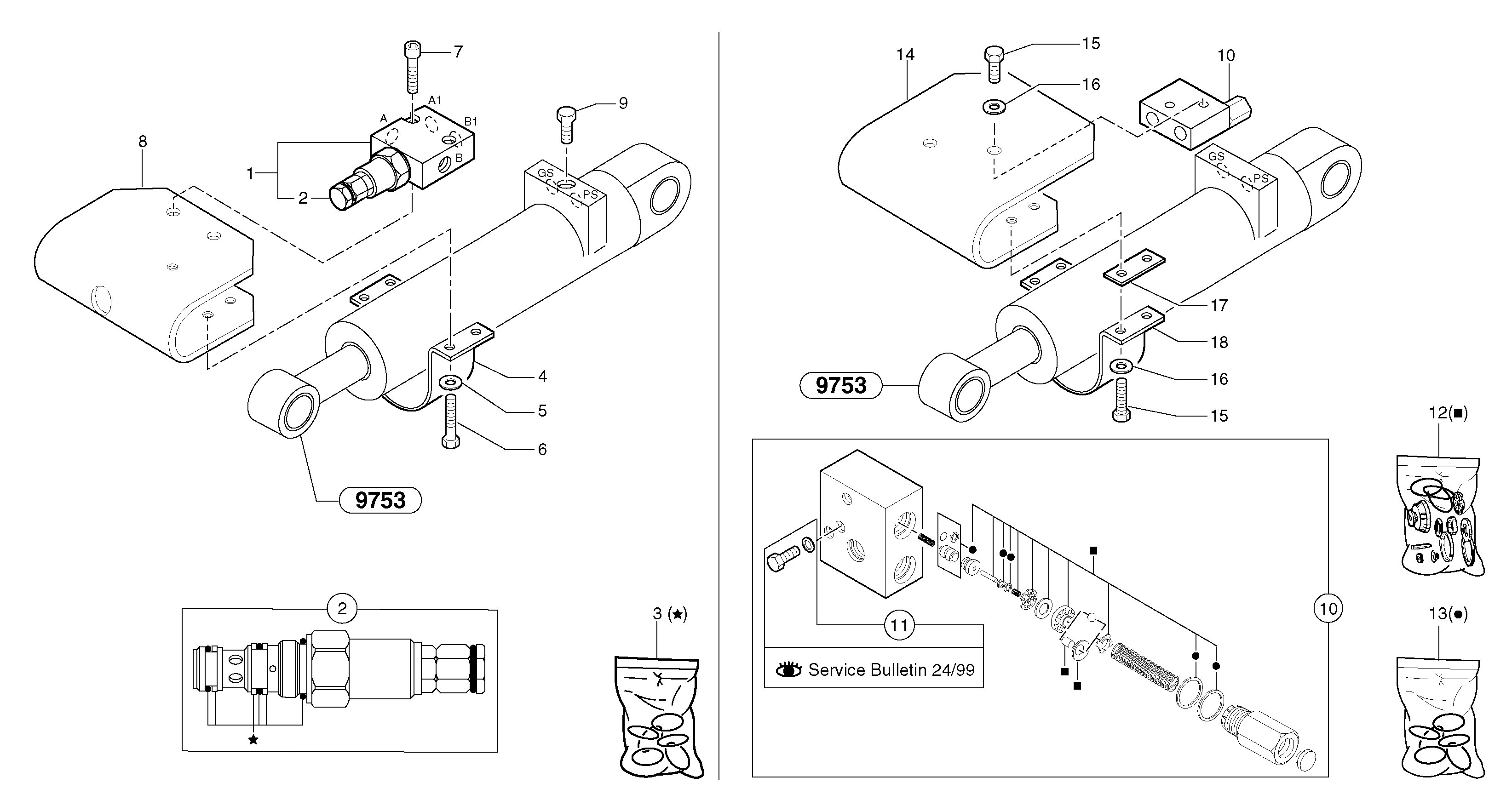 Safety valve ( dipper arm cylinder ) — volvo parts diagram