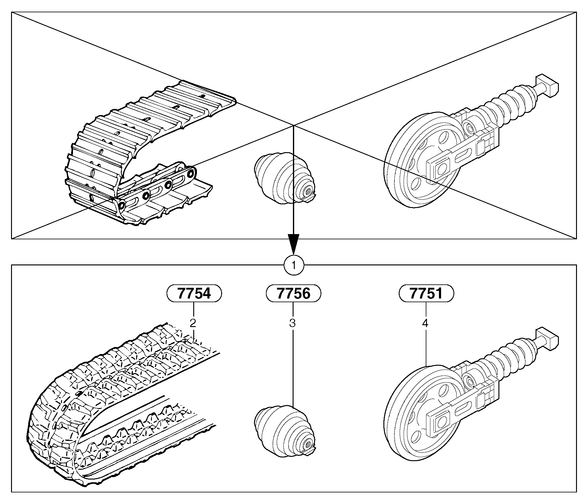 Rubber track kit — volvo parts diagram