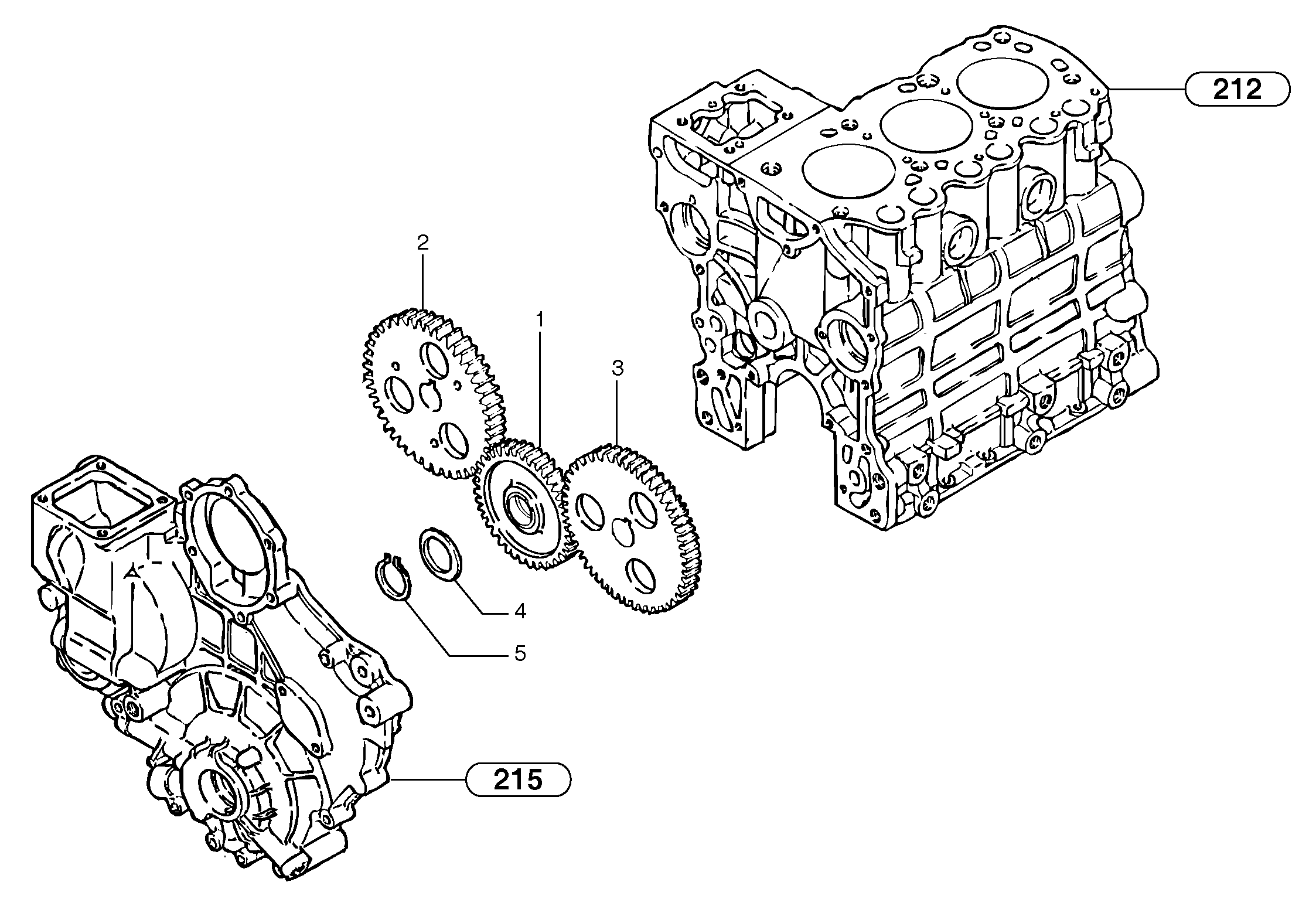 Timing gears — volvo parts diagram