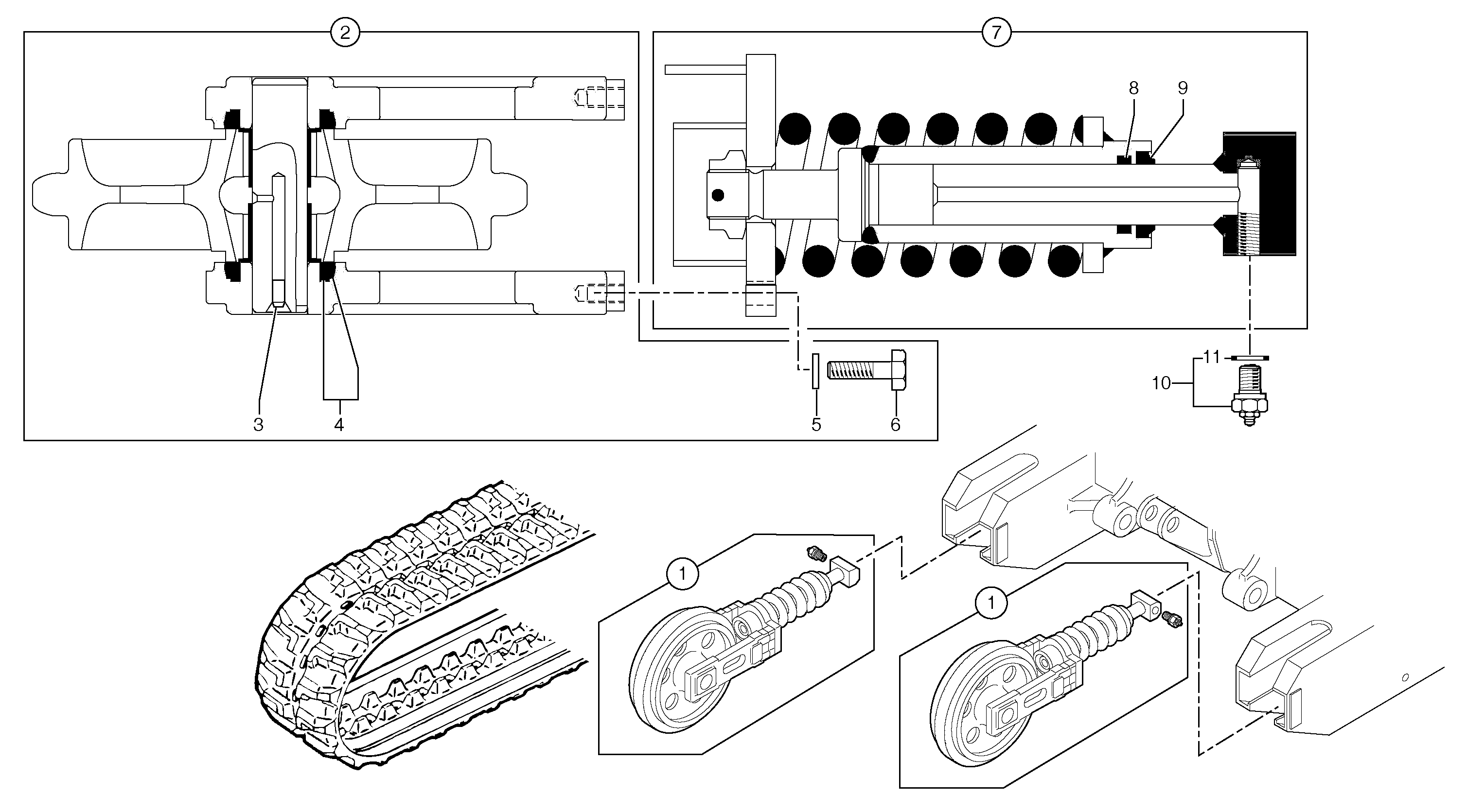 Track tensioning ( rubber tracks ) — volvo parts diagram