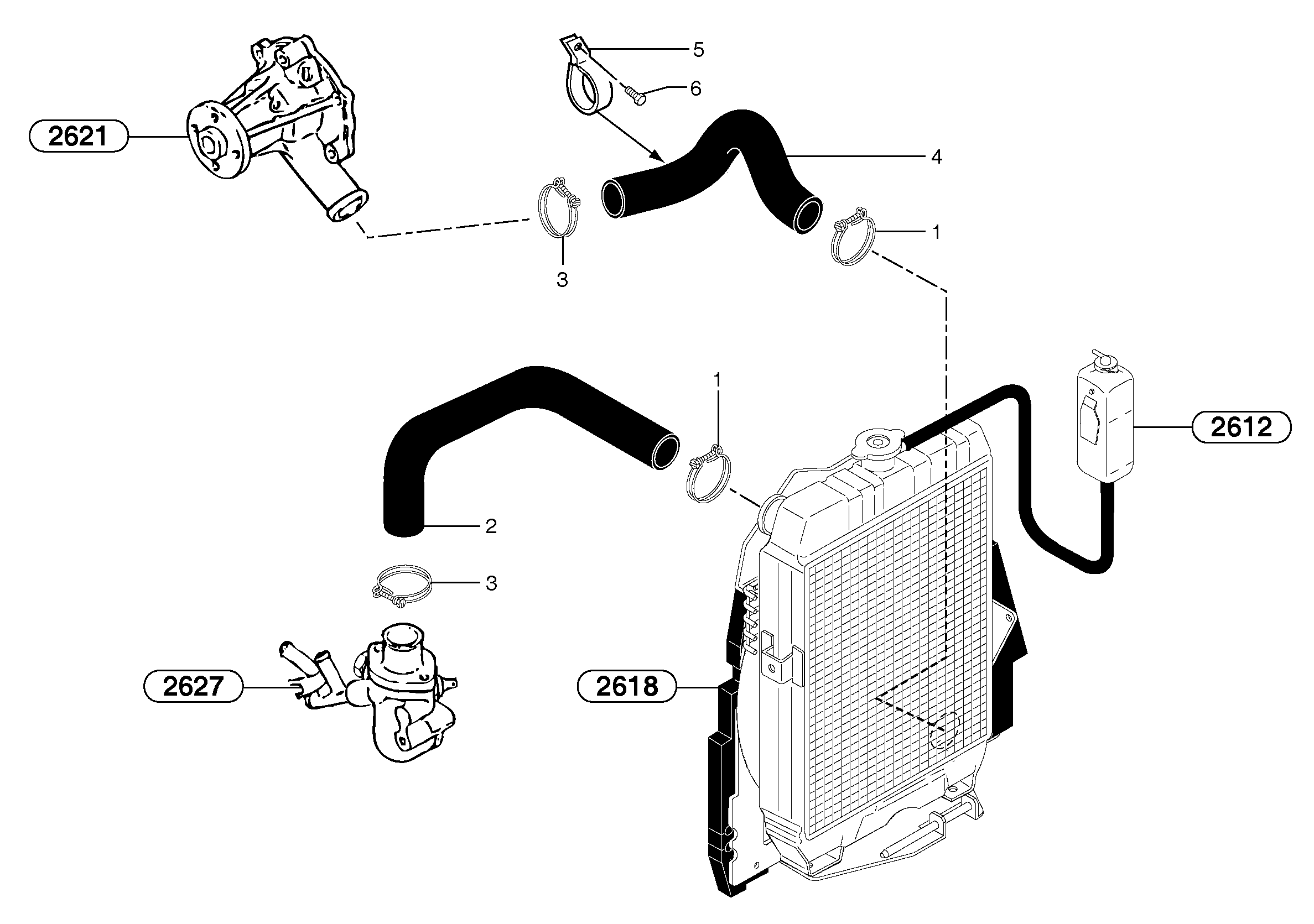Cooling circuit — volvo parts diagram