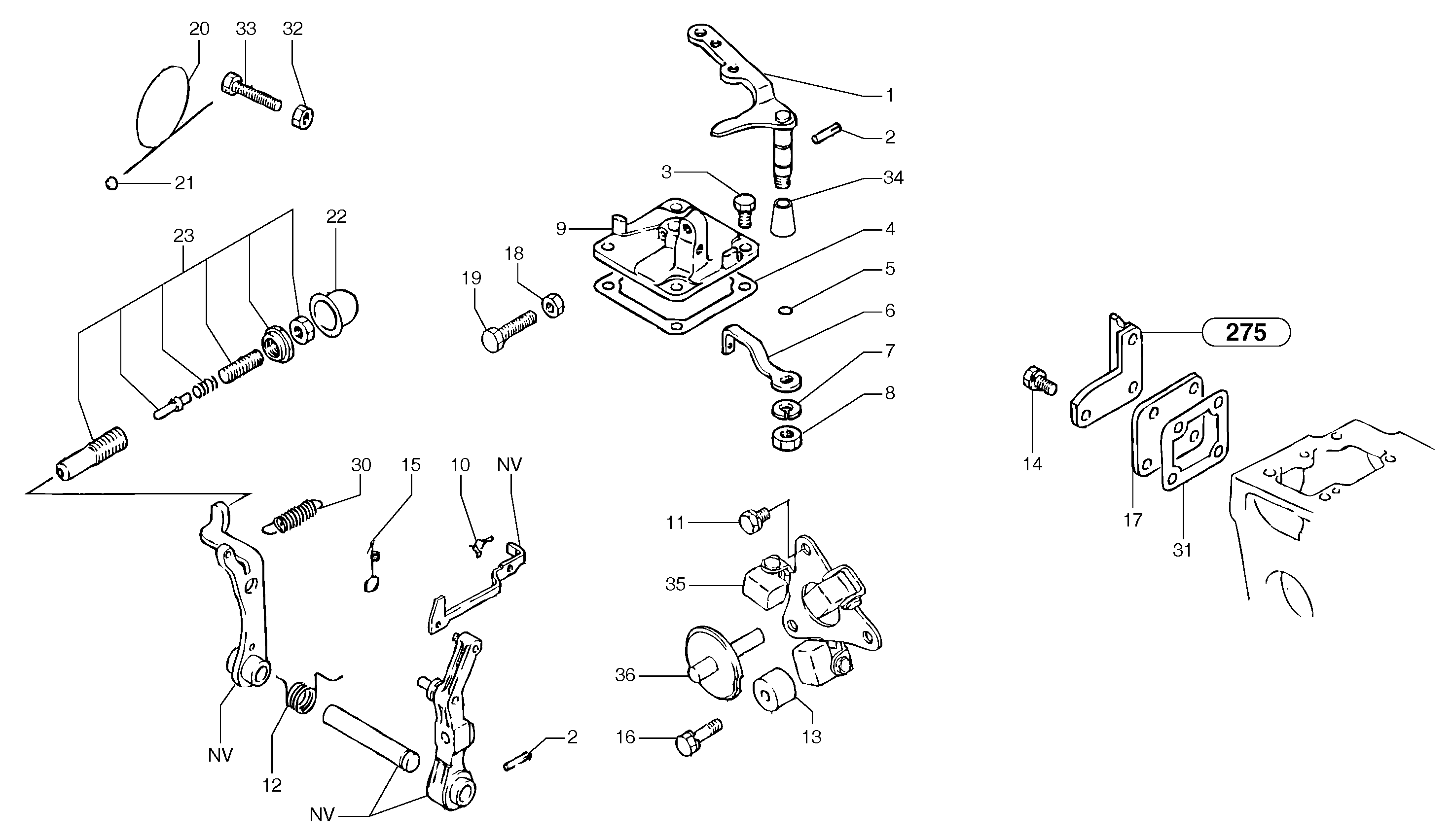 Engine injection pump control  L3E2-64ESA — volvo parts diagram