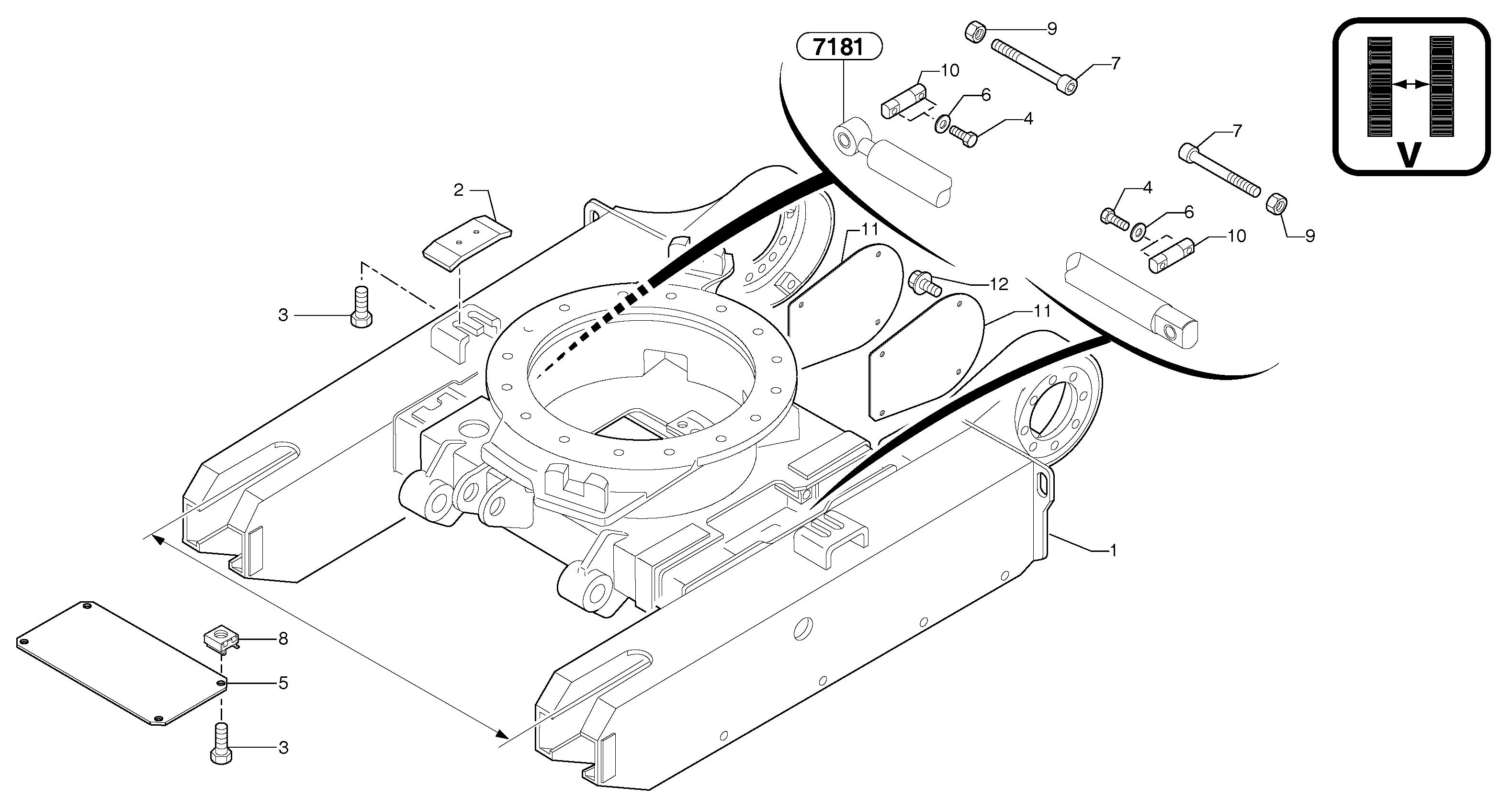 Lower frame / variable track — volvo parts diagram