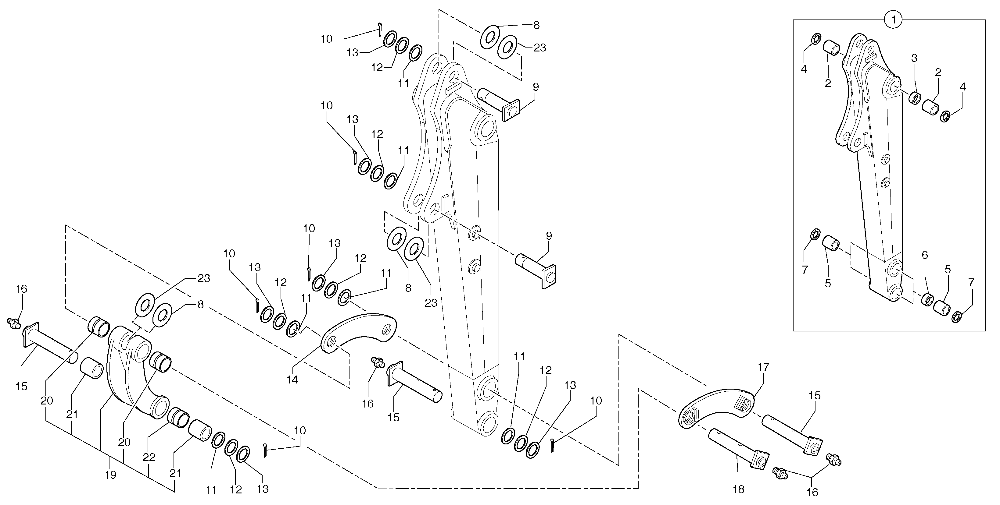 Dipper arm — volvo parts diagram