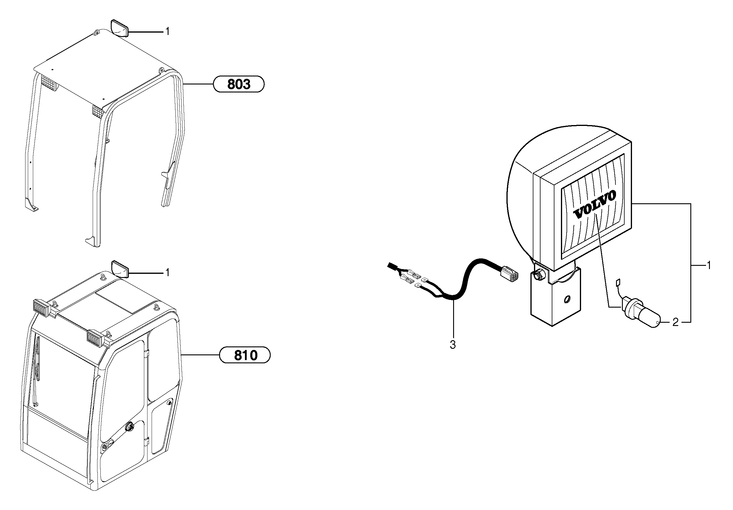 Rear headlight — volvo parts diagram