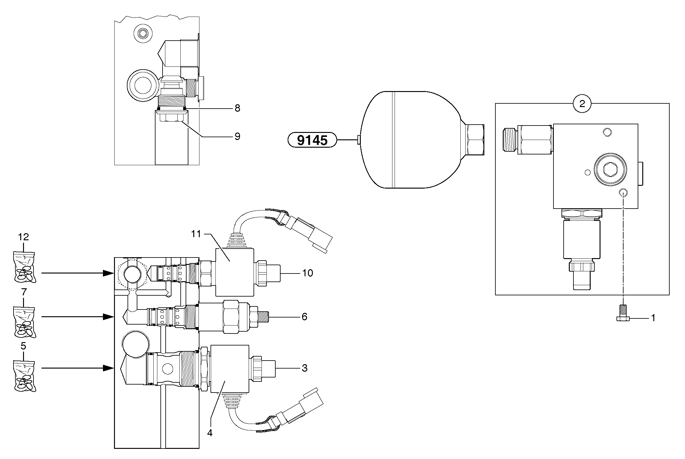 Accumulator / electrovalve — volvo parts diagram