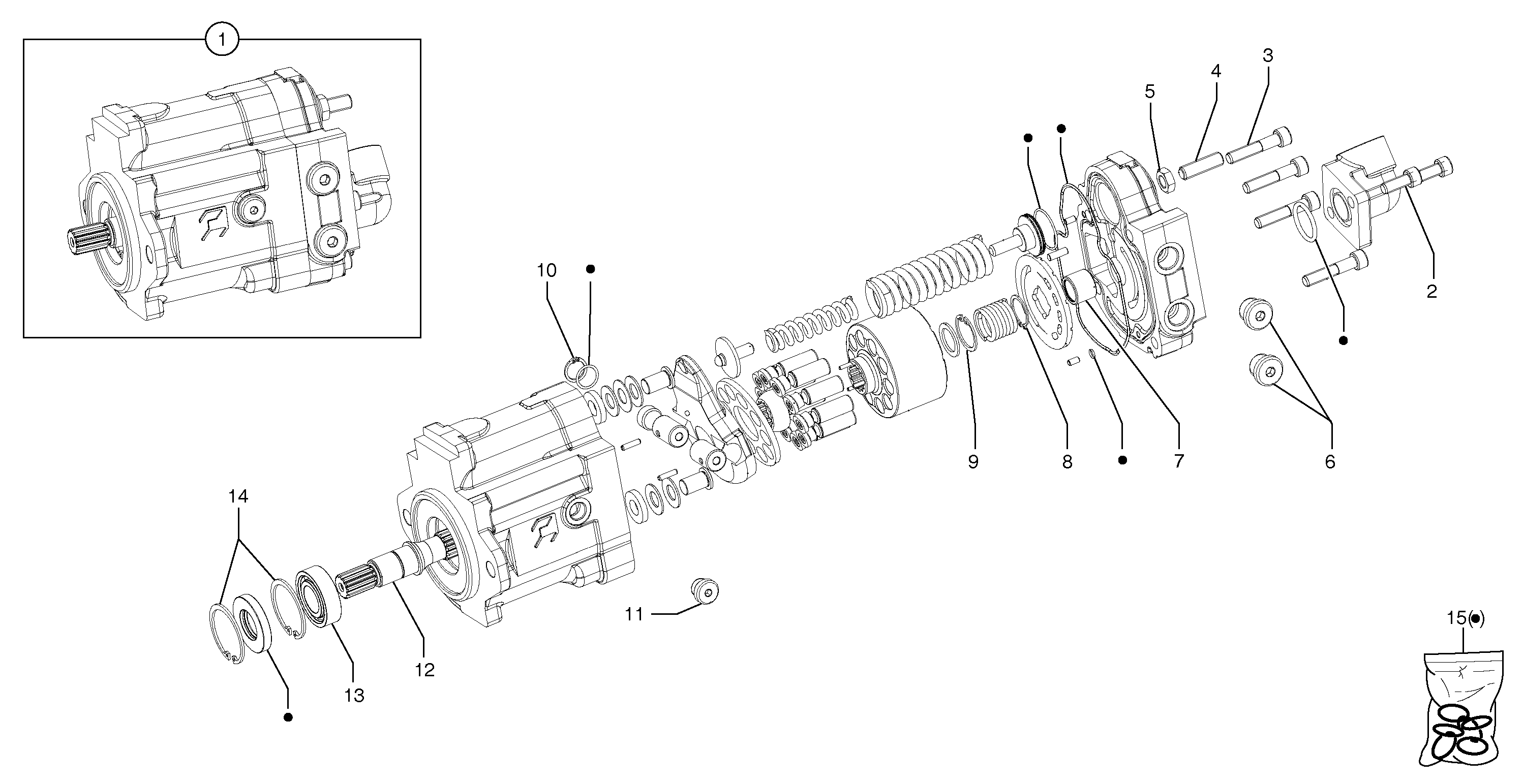 Hydraulic pump — volvo parts diagram