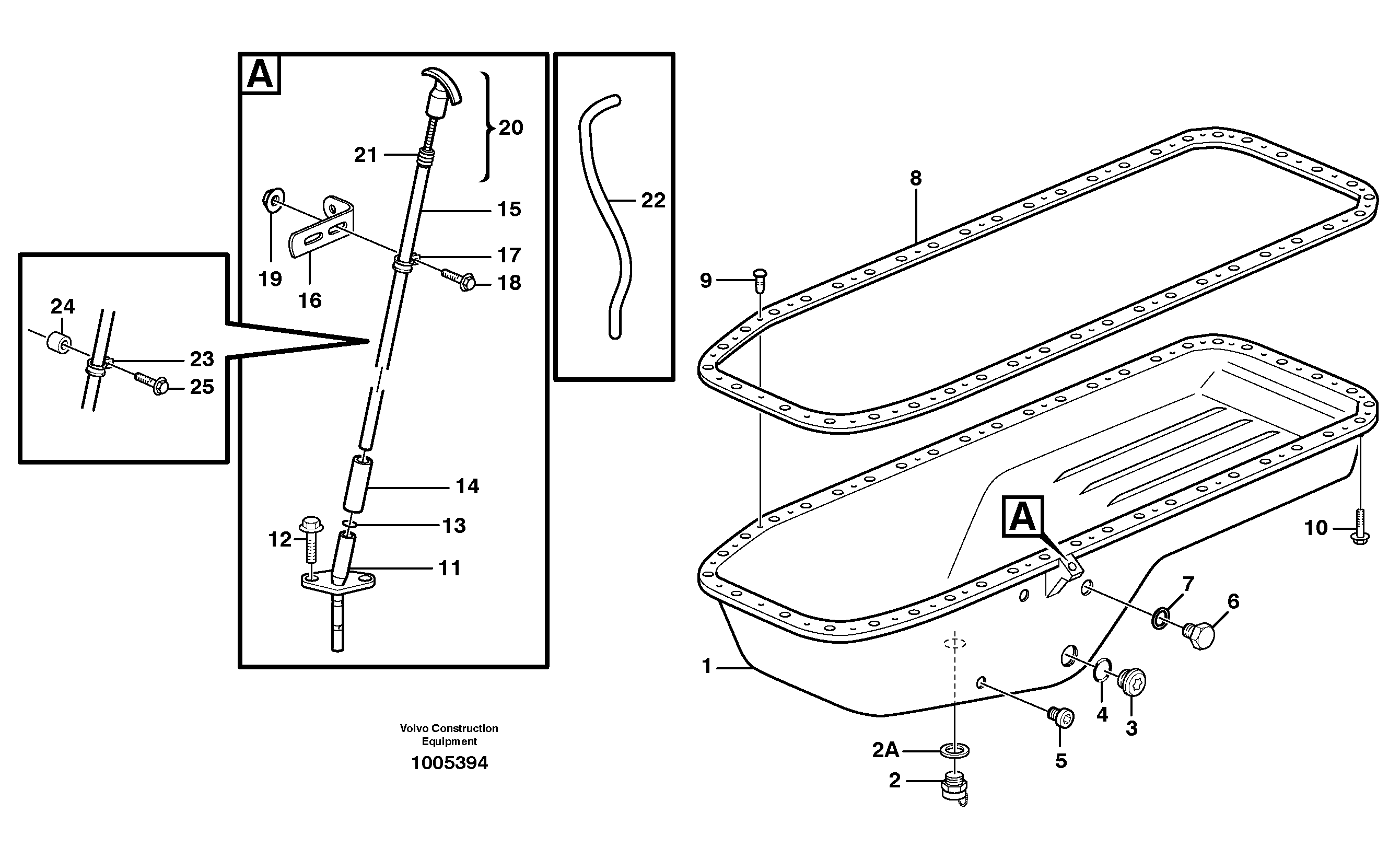 Oil sump — volvo parts diagram