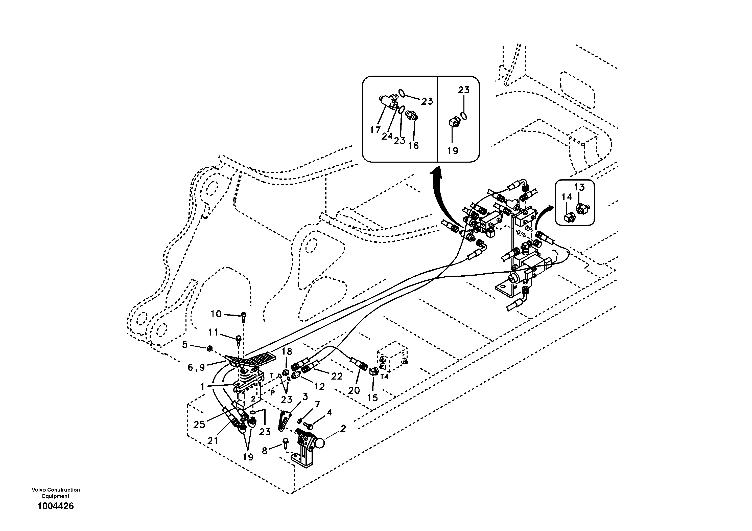 Servo system, hammer and shear — volvo parts diagram
