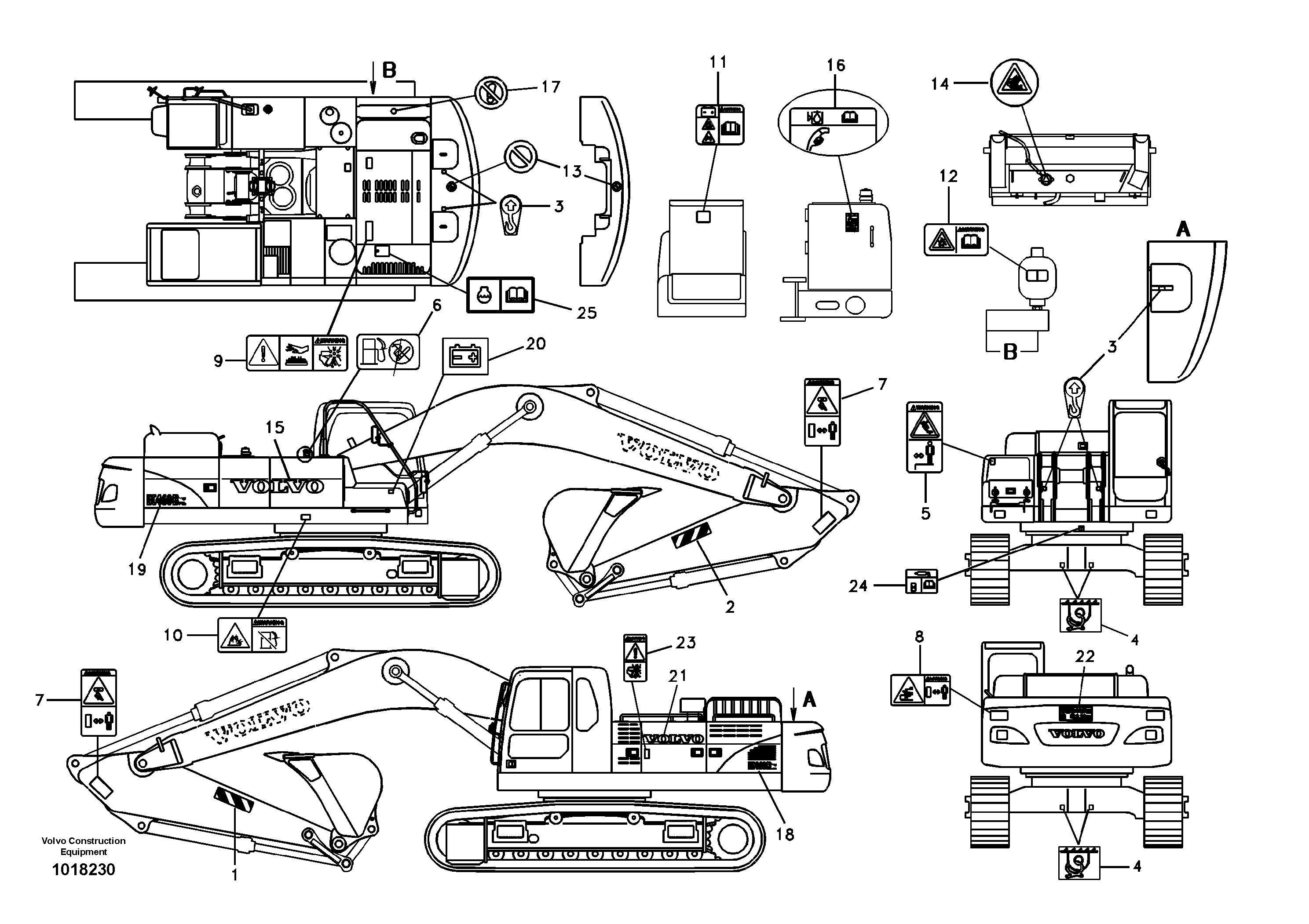 Decal, outer location — volvo parts diagram