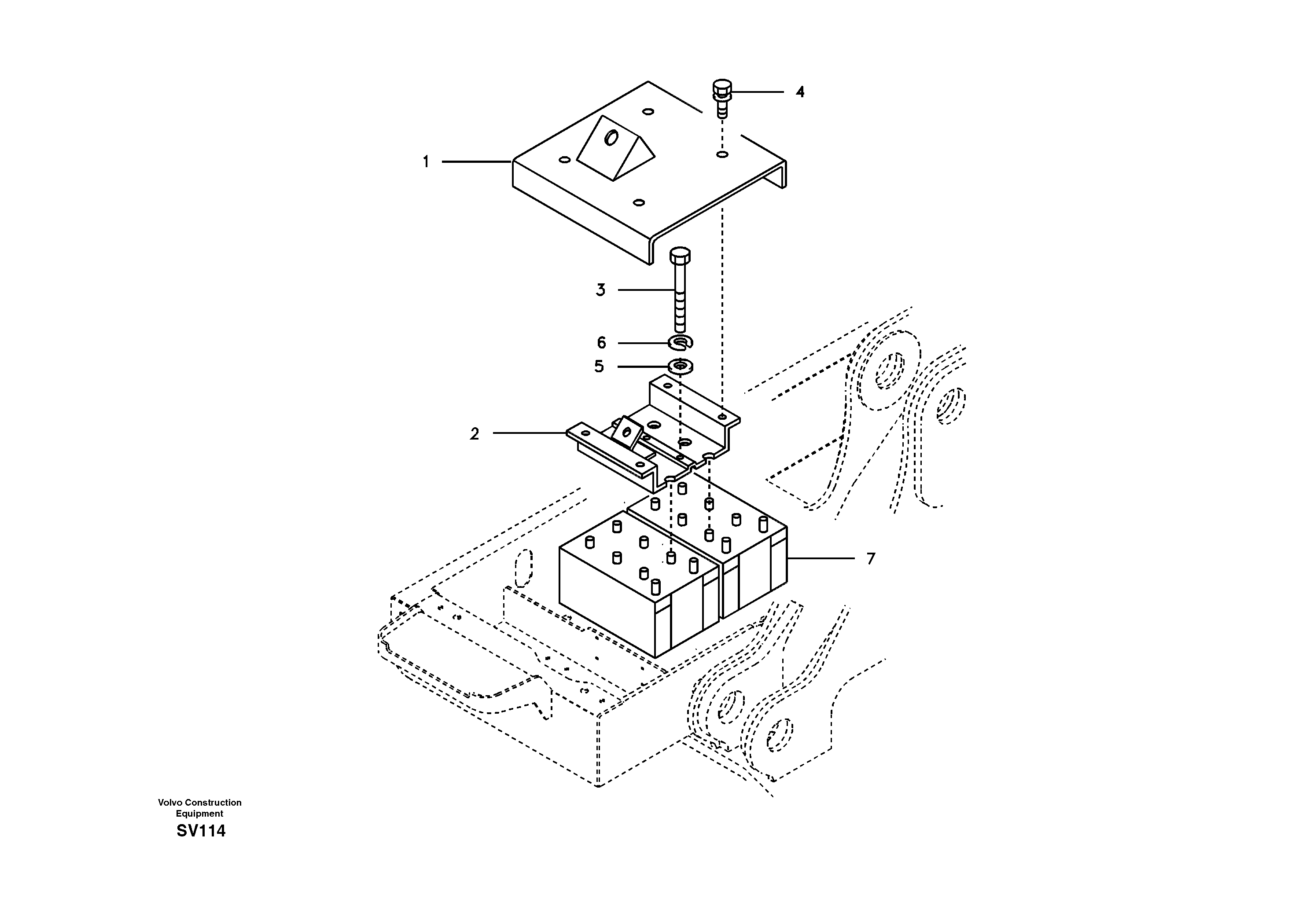 Battery with assembling details — volvo parts diagram