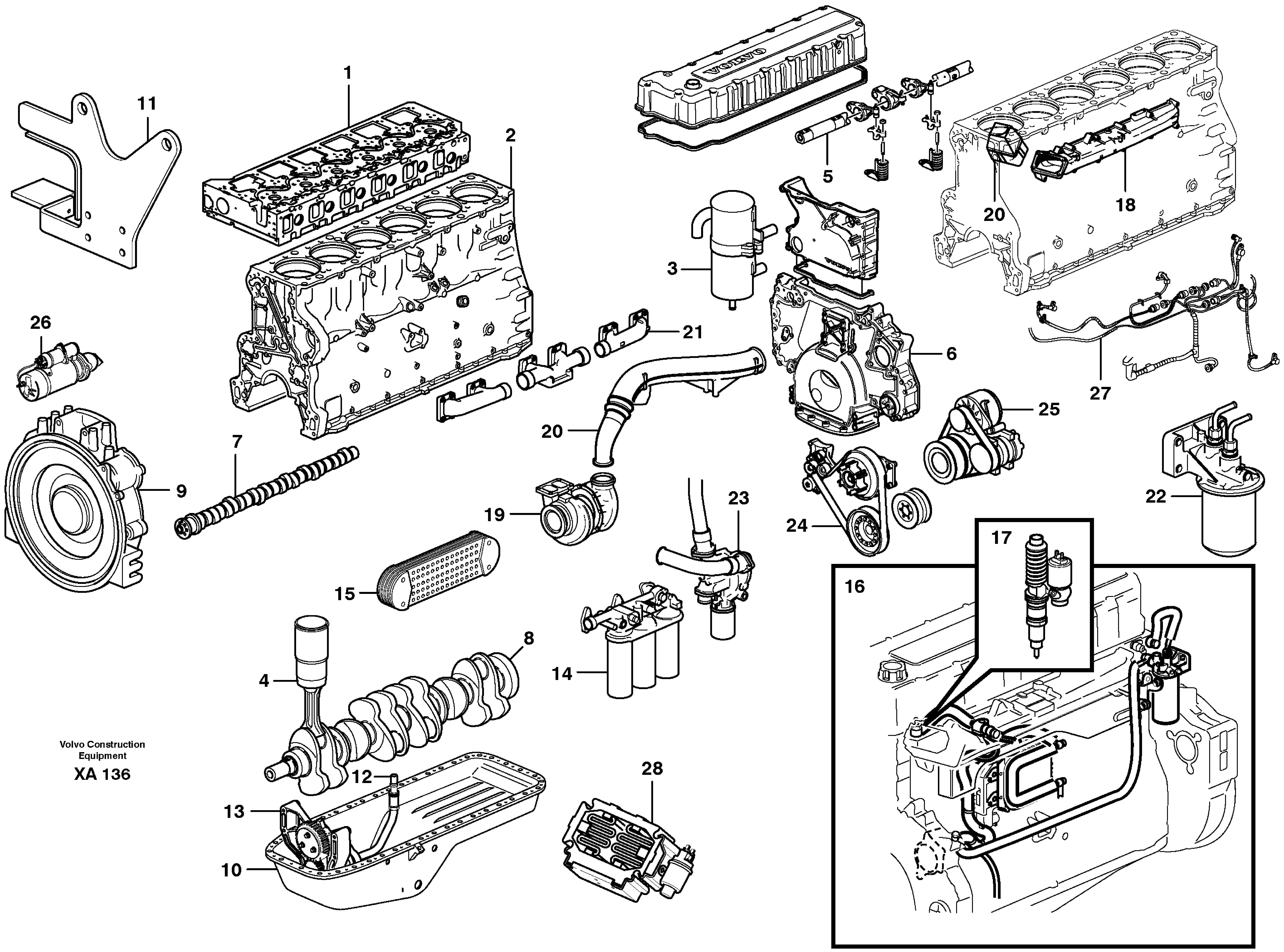 Engine — volvo parts diagram