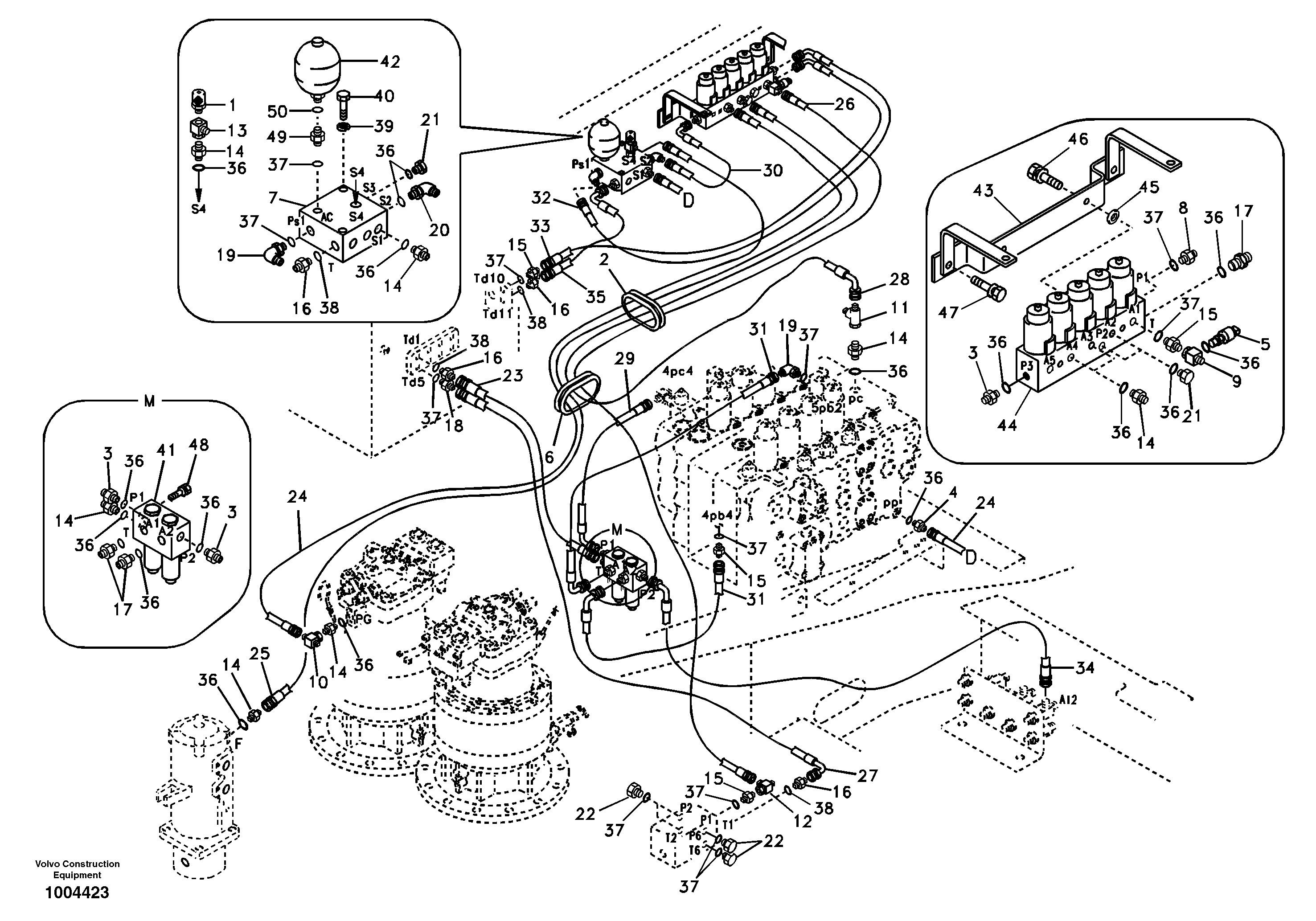 Servo system, control valve to solenoid valve — volvo parts diagram