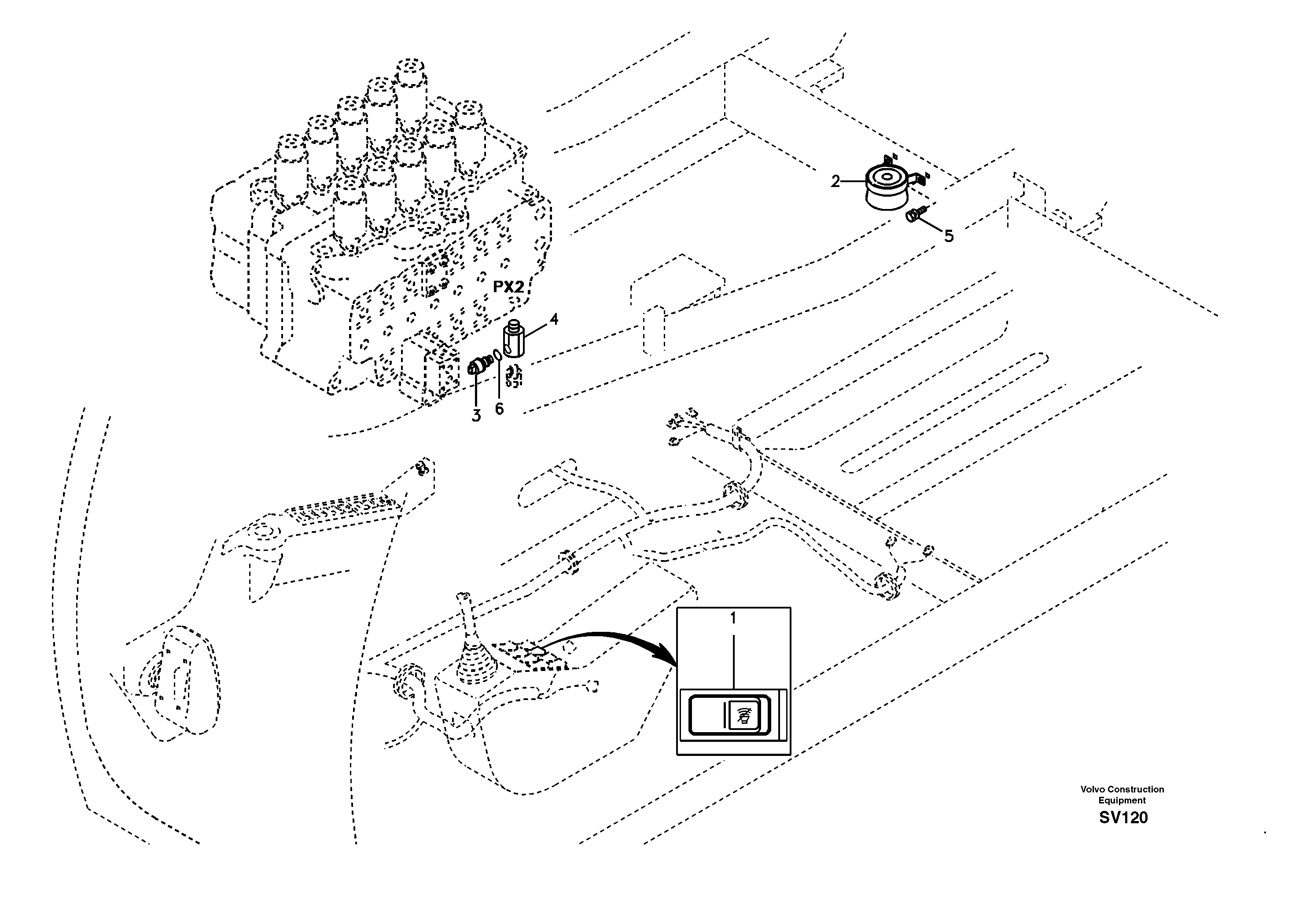 Back-up warning unit — volvo parts diagram