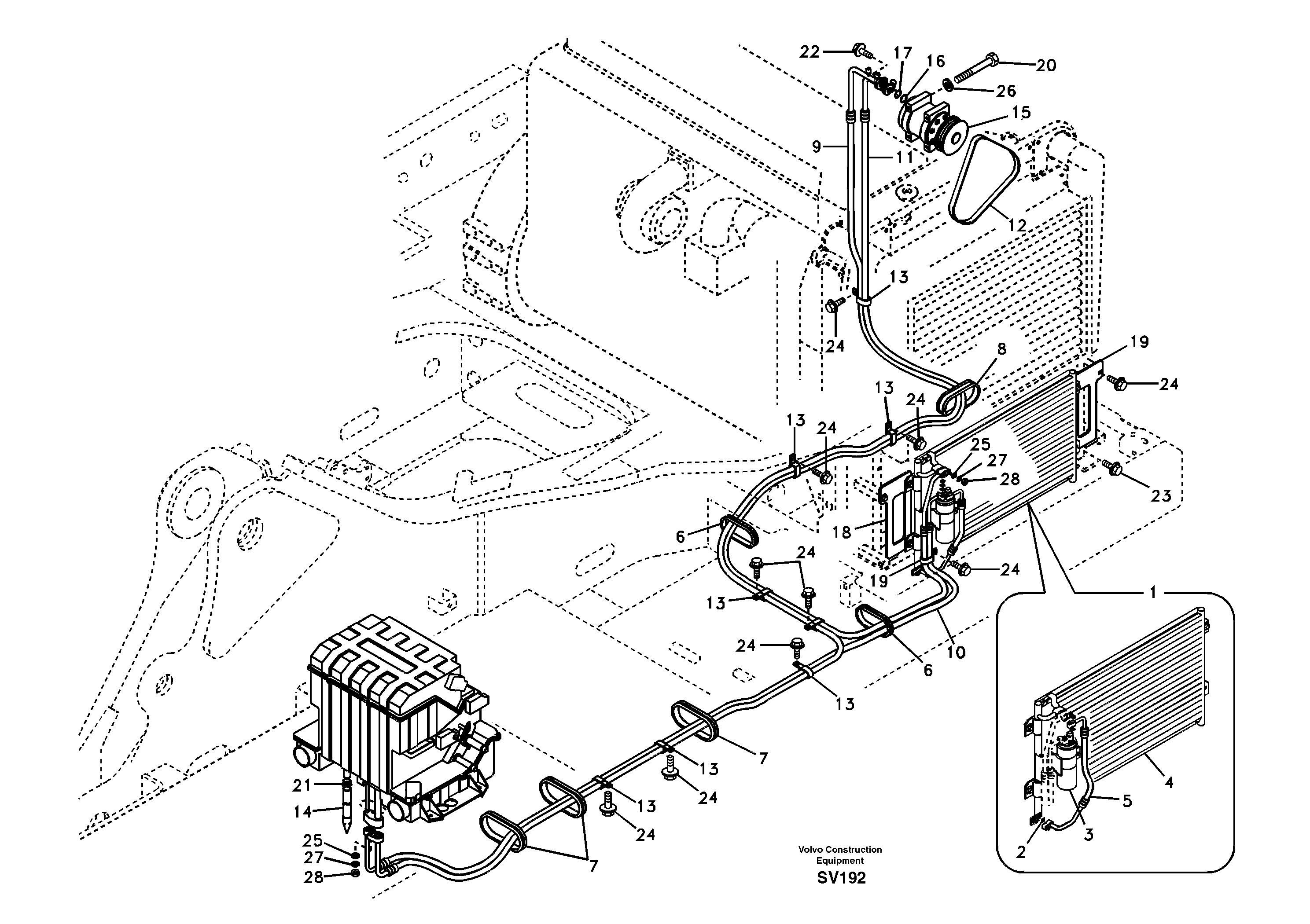 Air conditioning unit line — volvo parts diagram