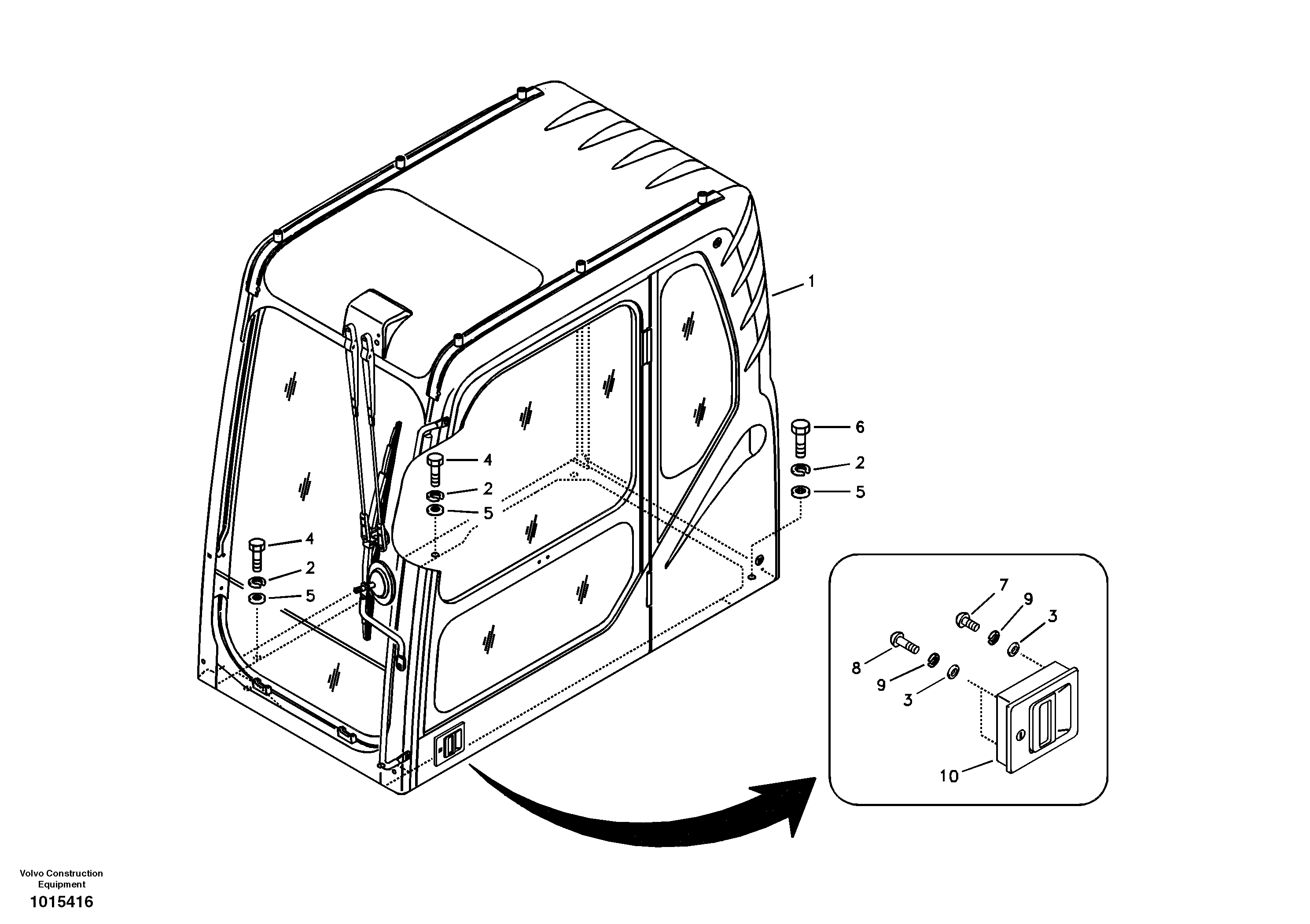 Cab mount — volvo parts diagram