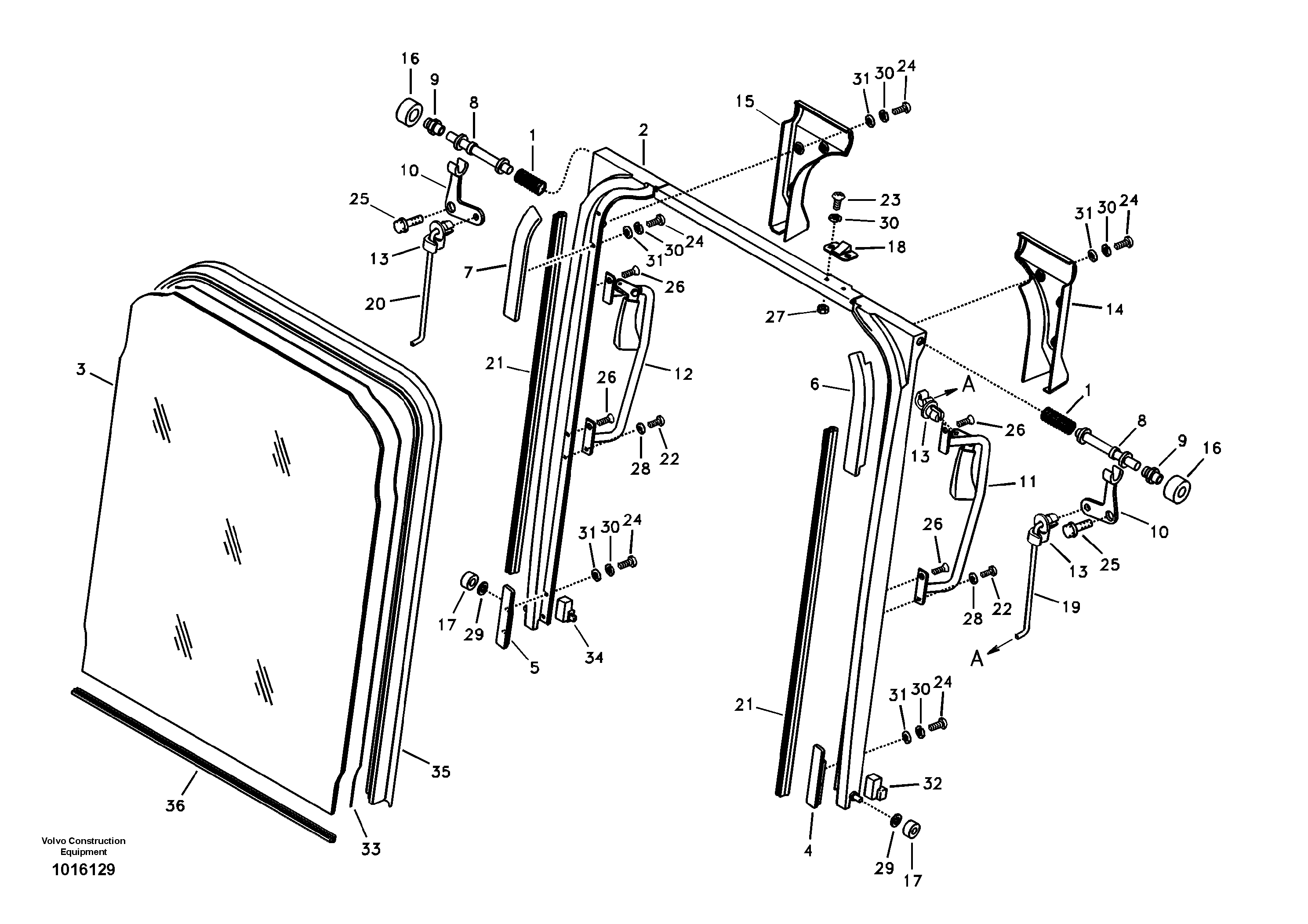 Windshield — volvo parts diagram
