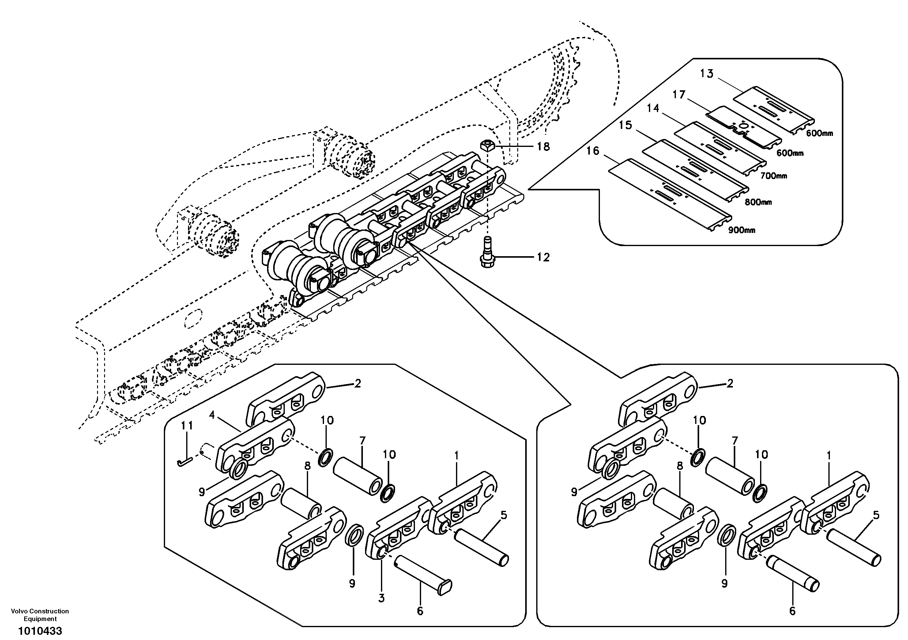 Track chain — volvo parts diagram