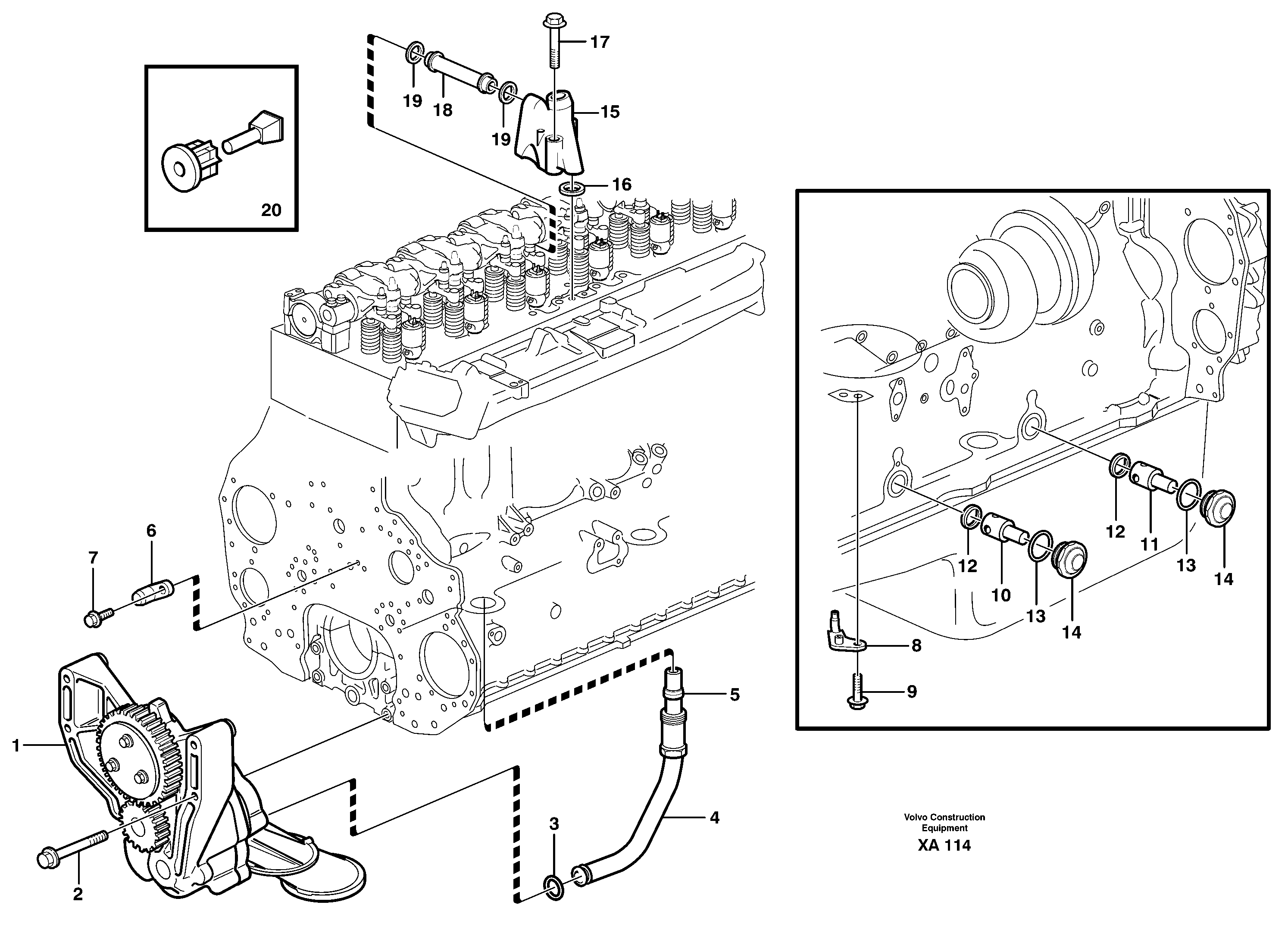 Lubricating oil system — volvo parts diagram