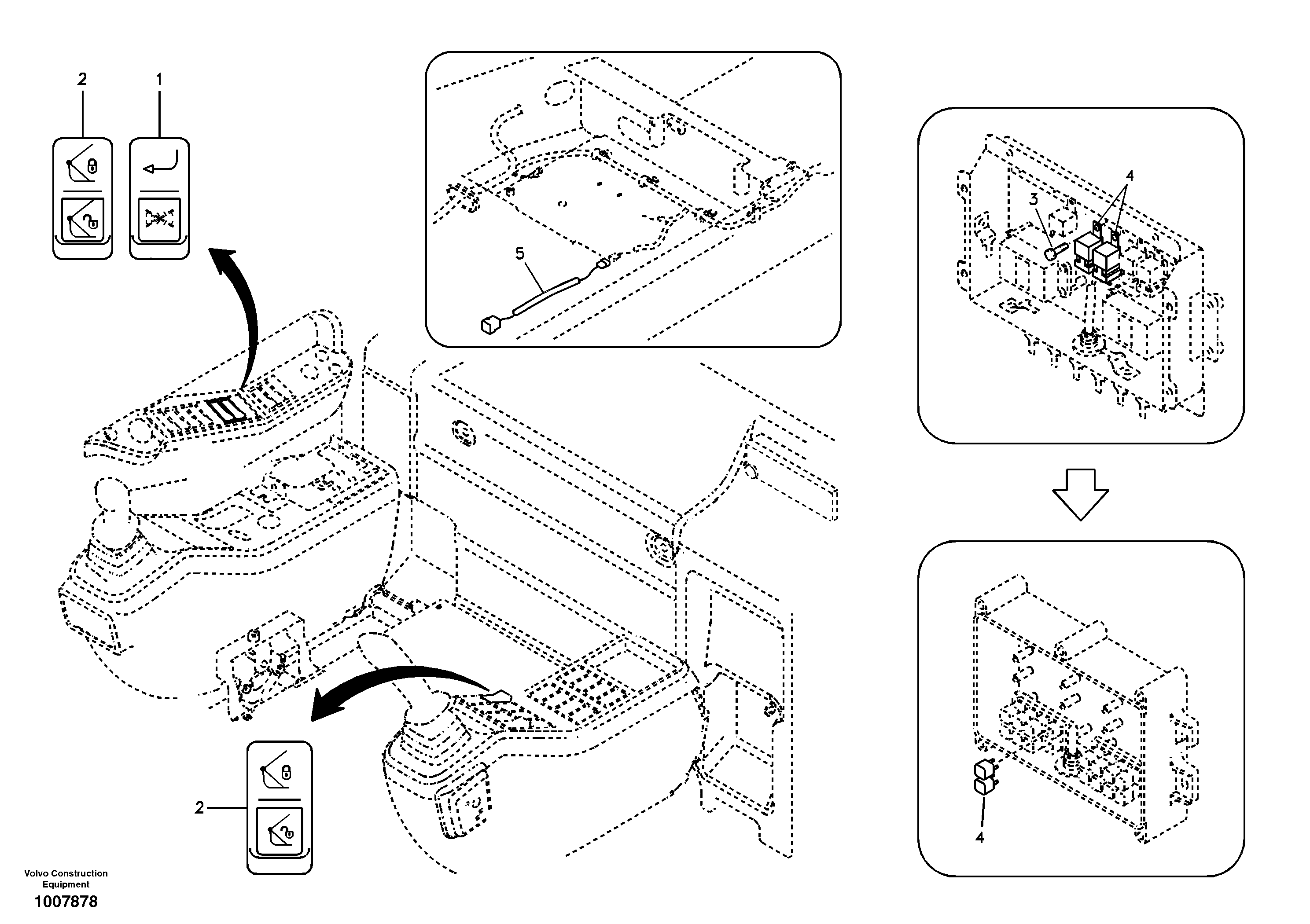 Switch, quickfit control — volvo parts diagram