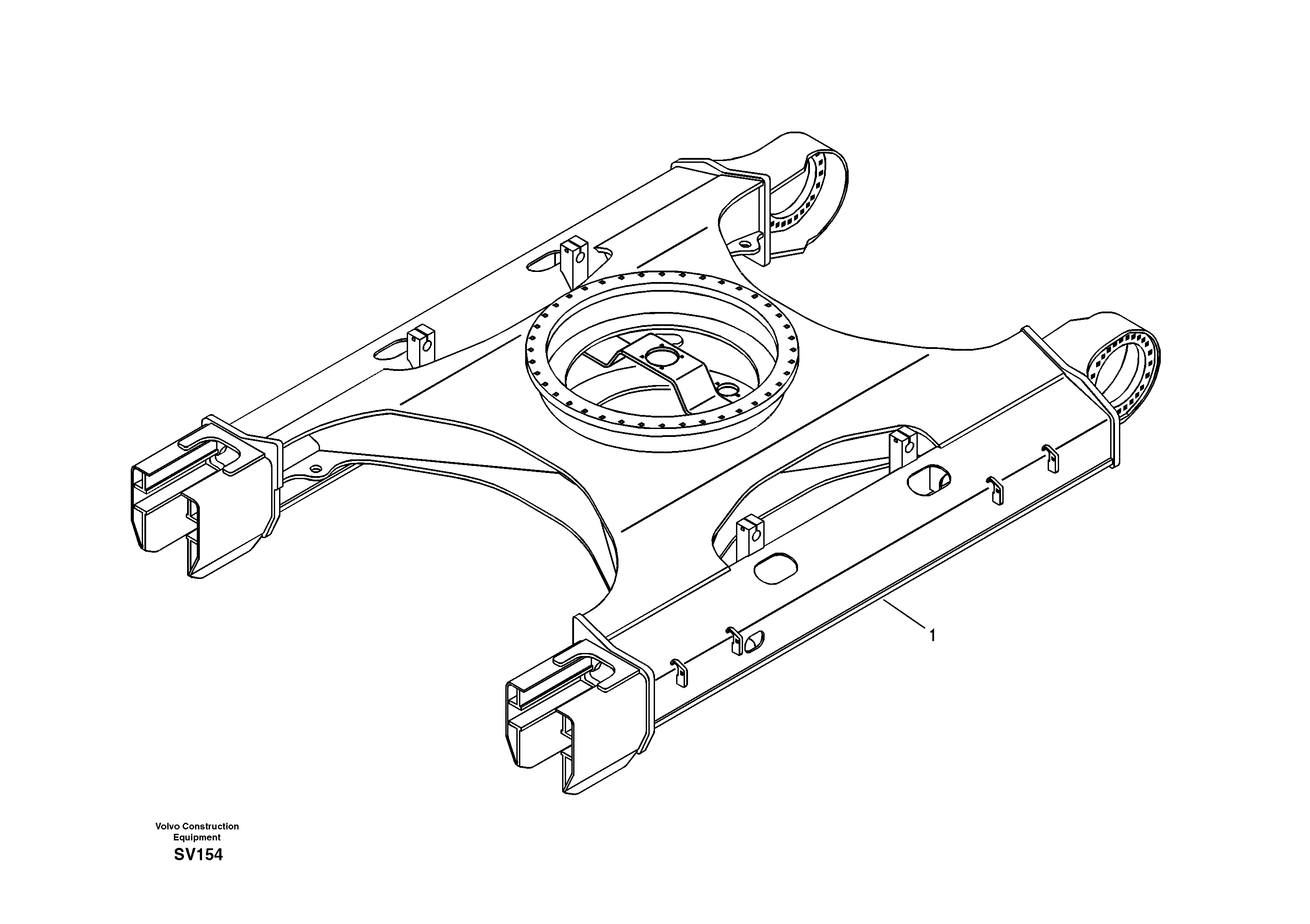 Undercarriage frame — volvo parts diagram