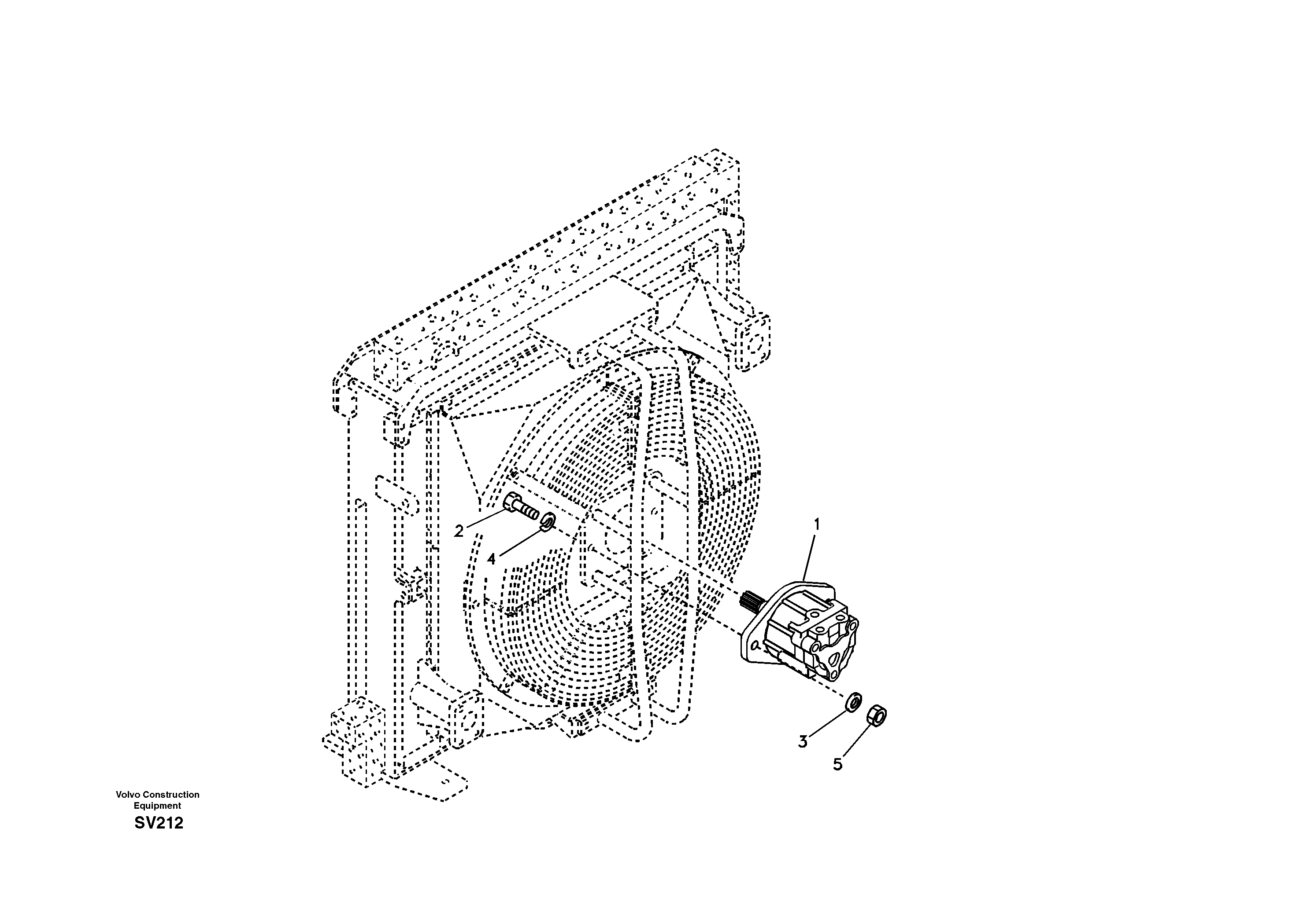 Hydraulic system, oil cooling fan motor mount — volvo parts diagram