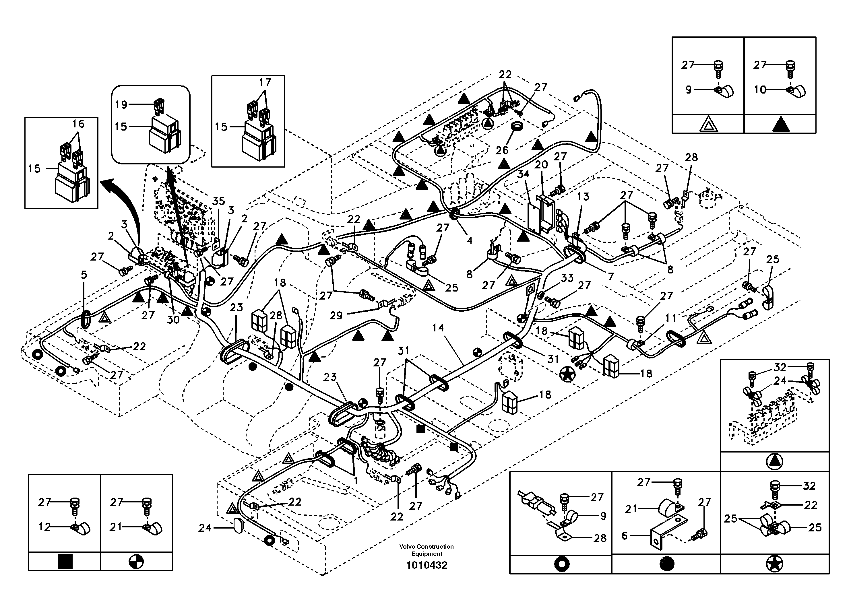 Cable and wire harness, main — volvo parts diagram