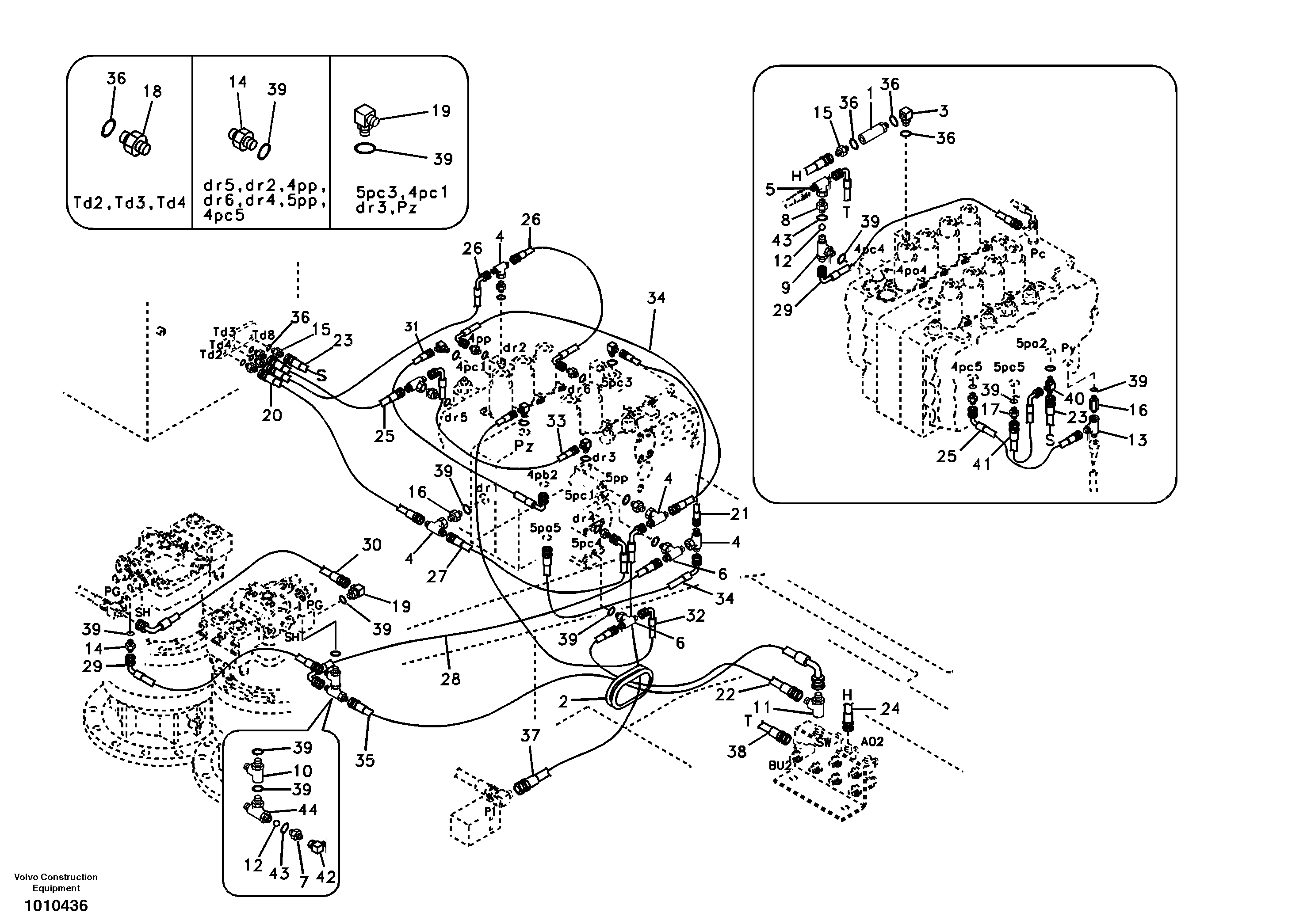 Servo system, control valve piping. — volvo parts diagram