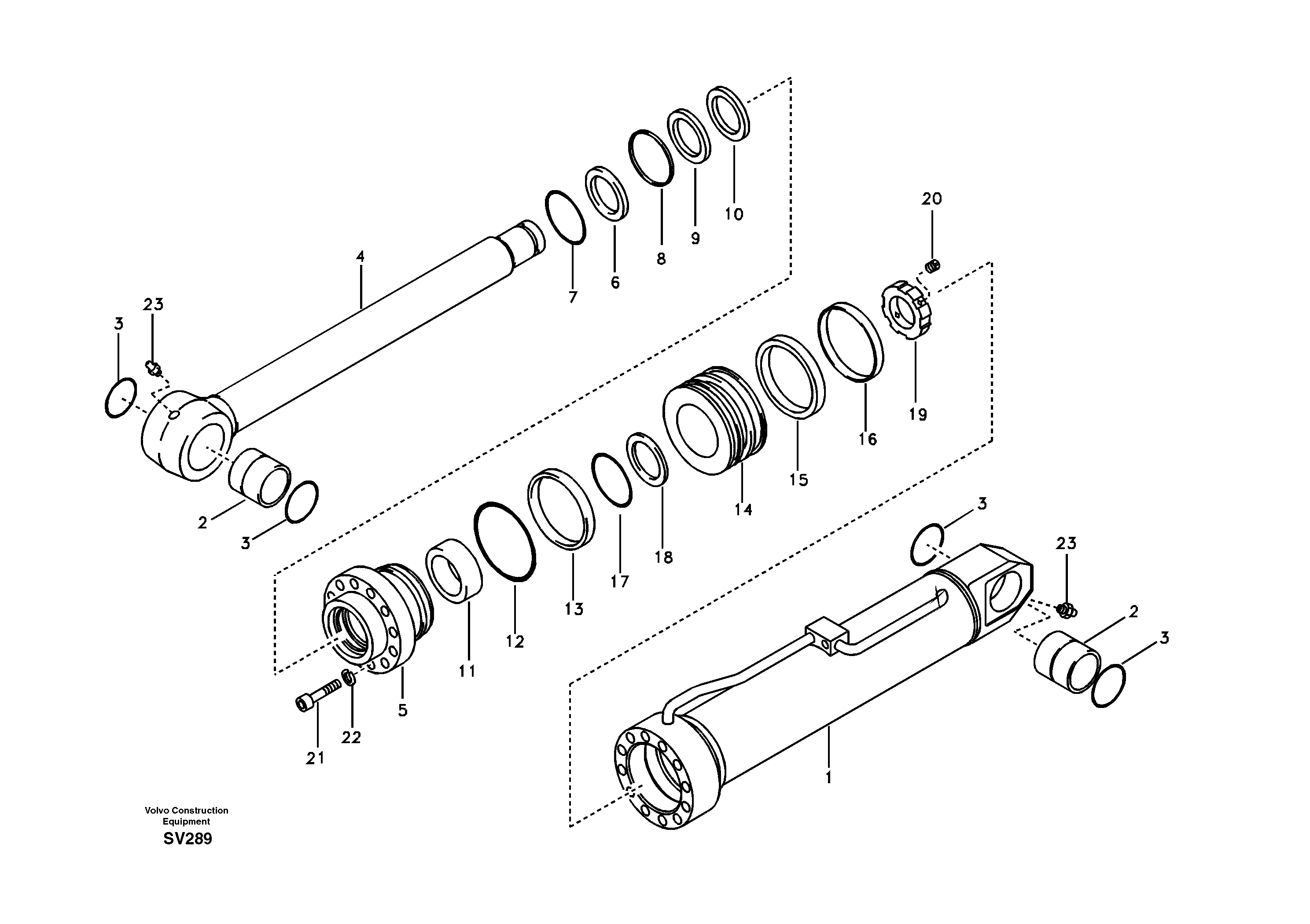 Hydraulic cylinder, Removal Counterweight. — volvo parts diagram