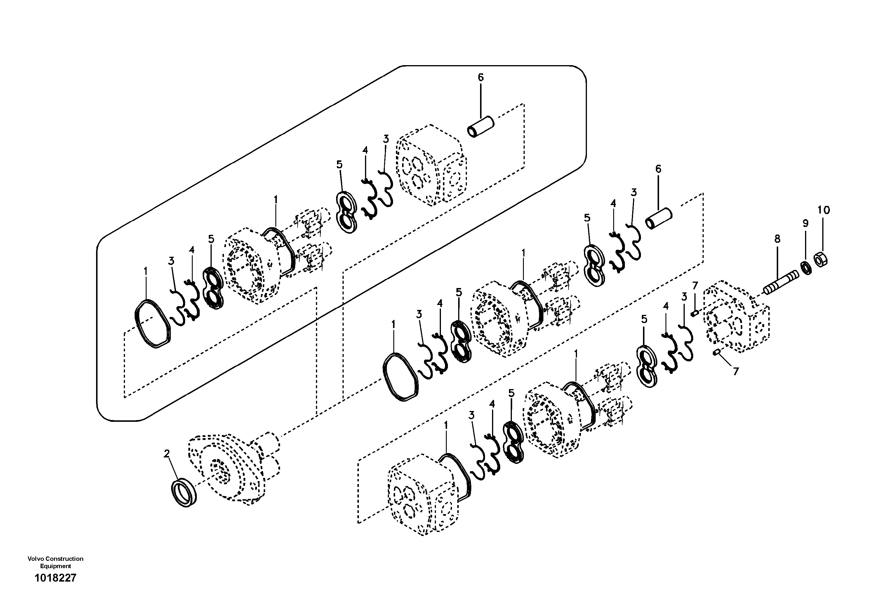 Hydraulic gear pump for quickfit and rotator — volvo parts diagram