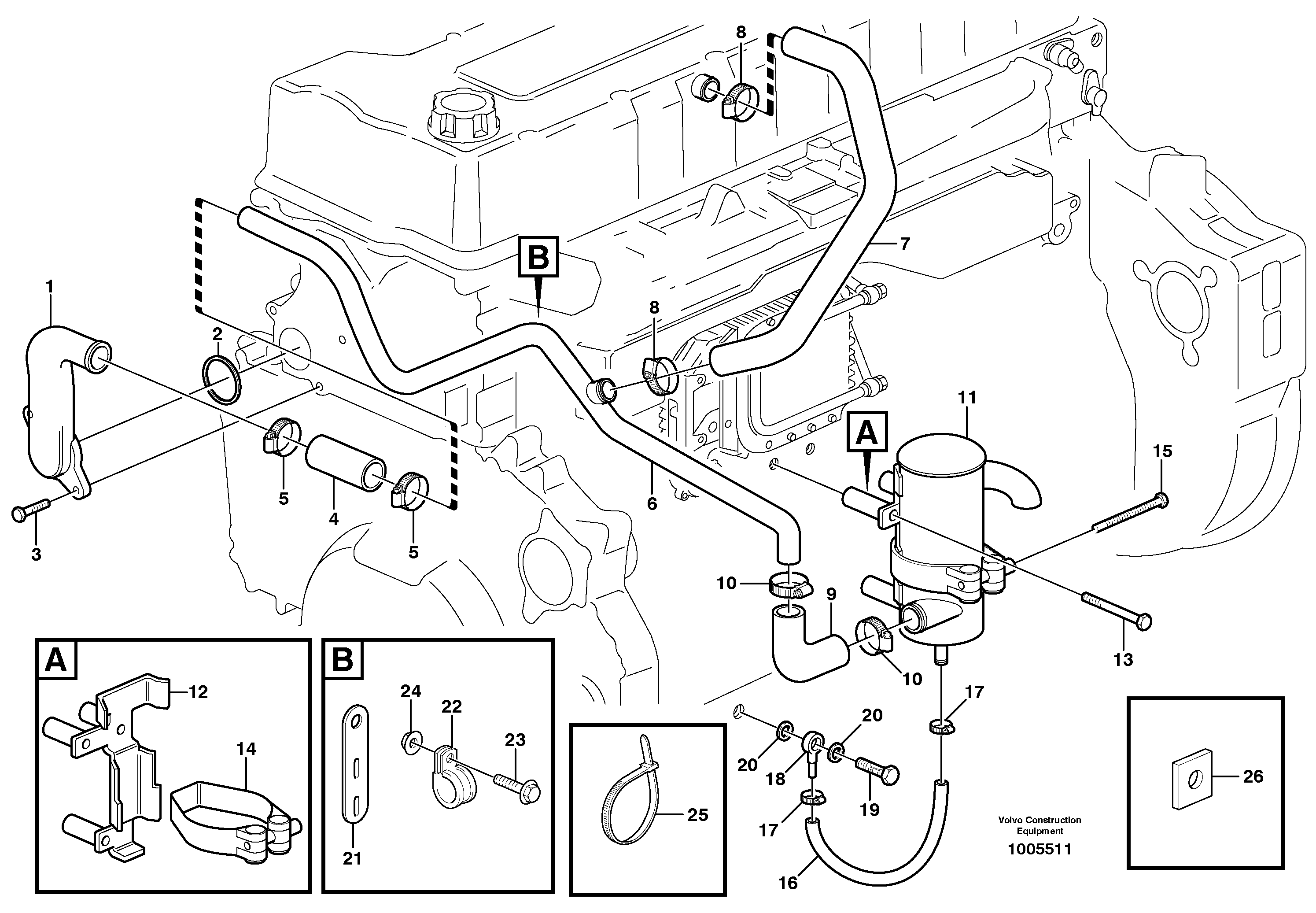 Crankcase ventilation — volvo parts diagram
