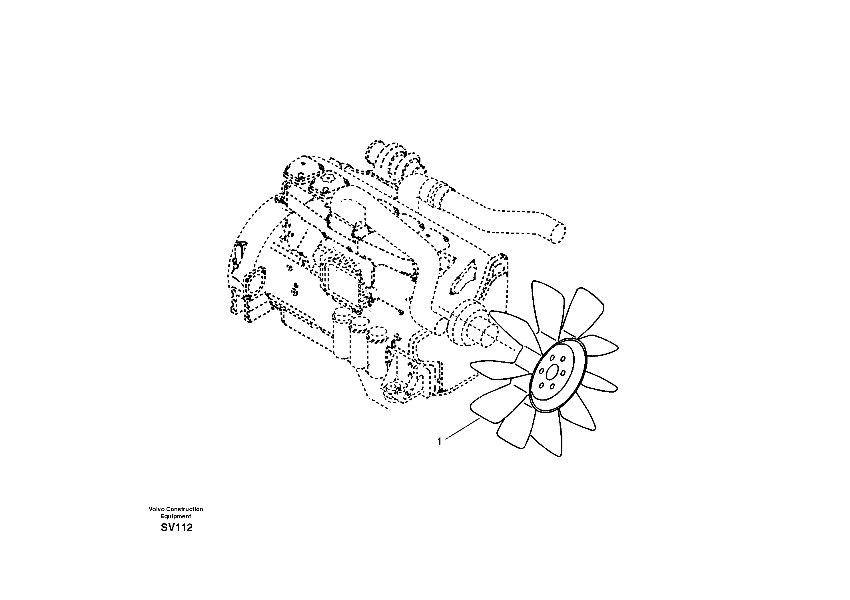 Cooling fan mounting — volvo parts diagram