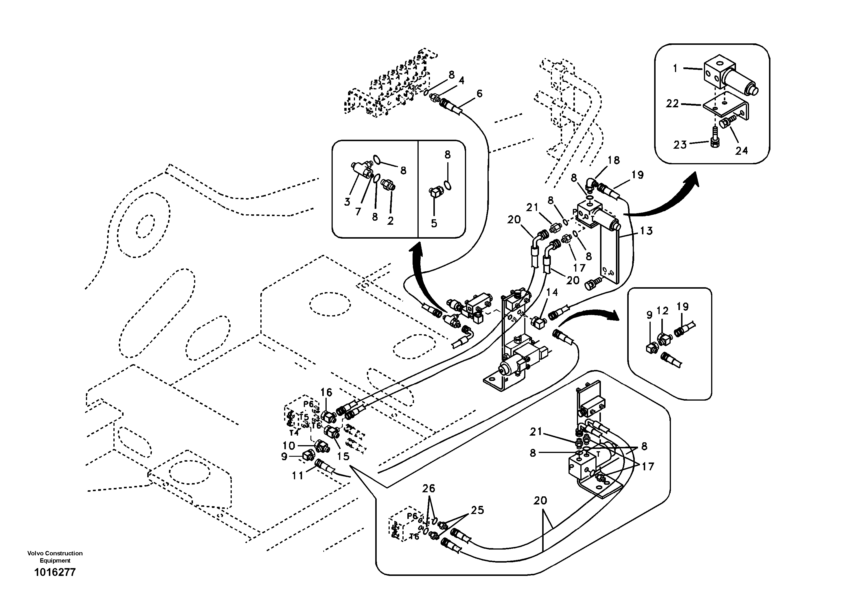 Servo system, hammer and shear — volvo parts diagram