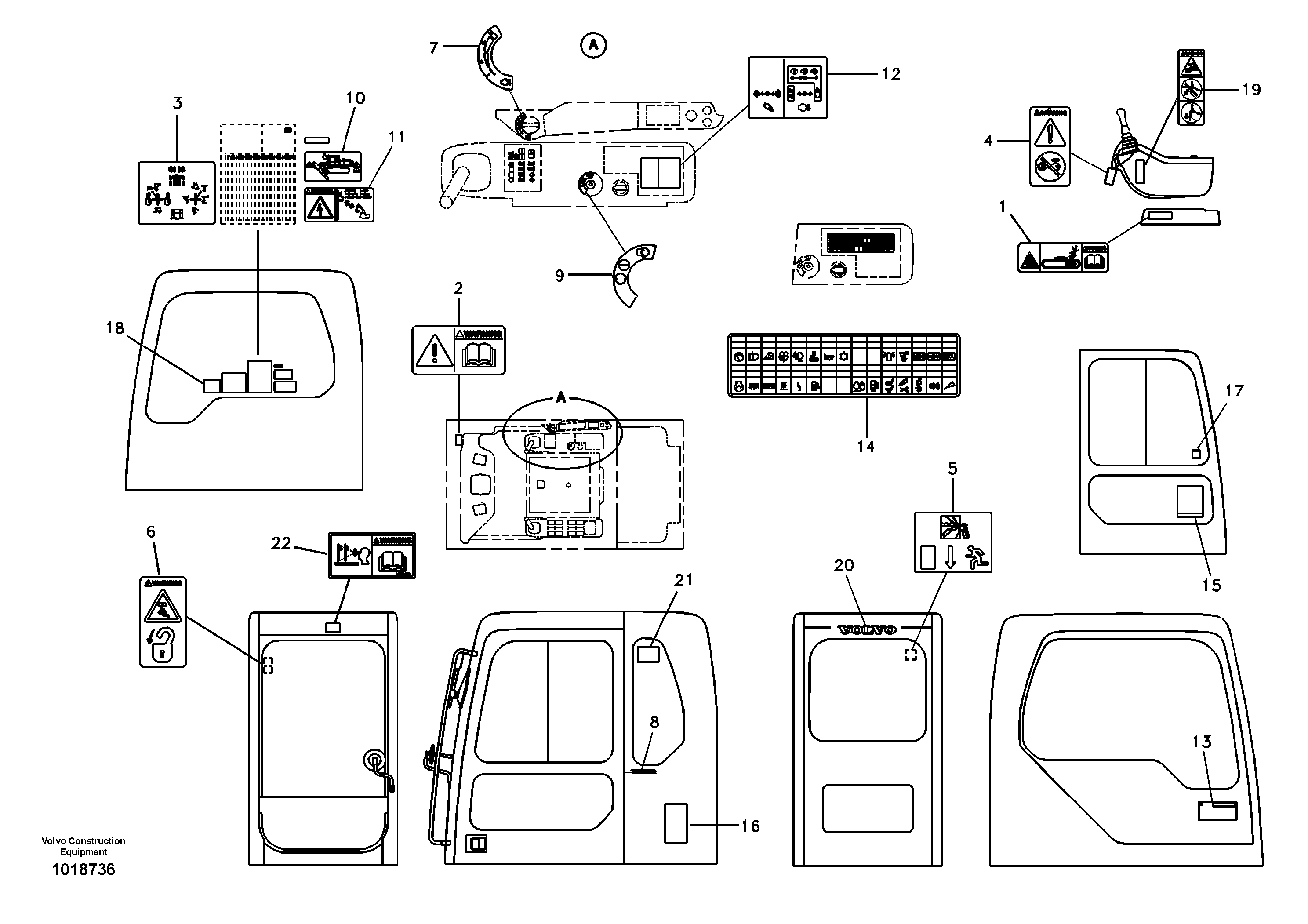 Decal, inner location — volvo parts diagram